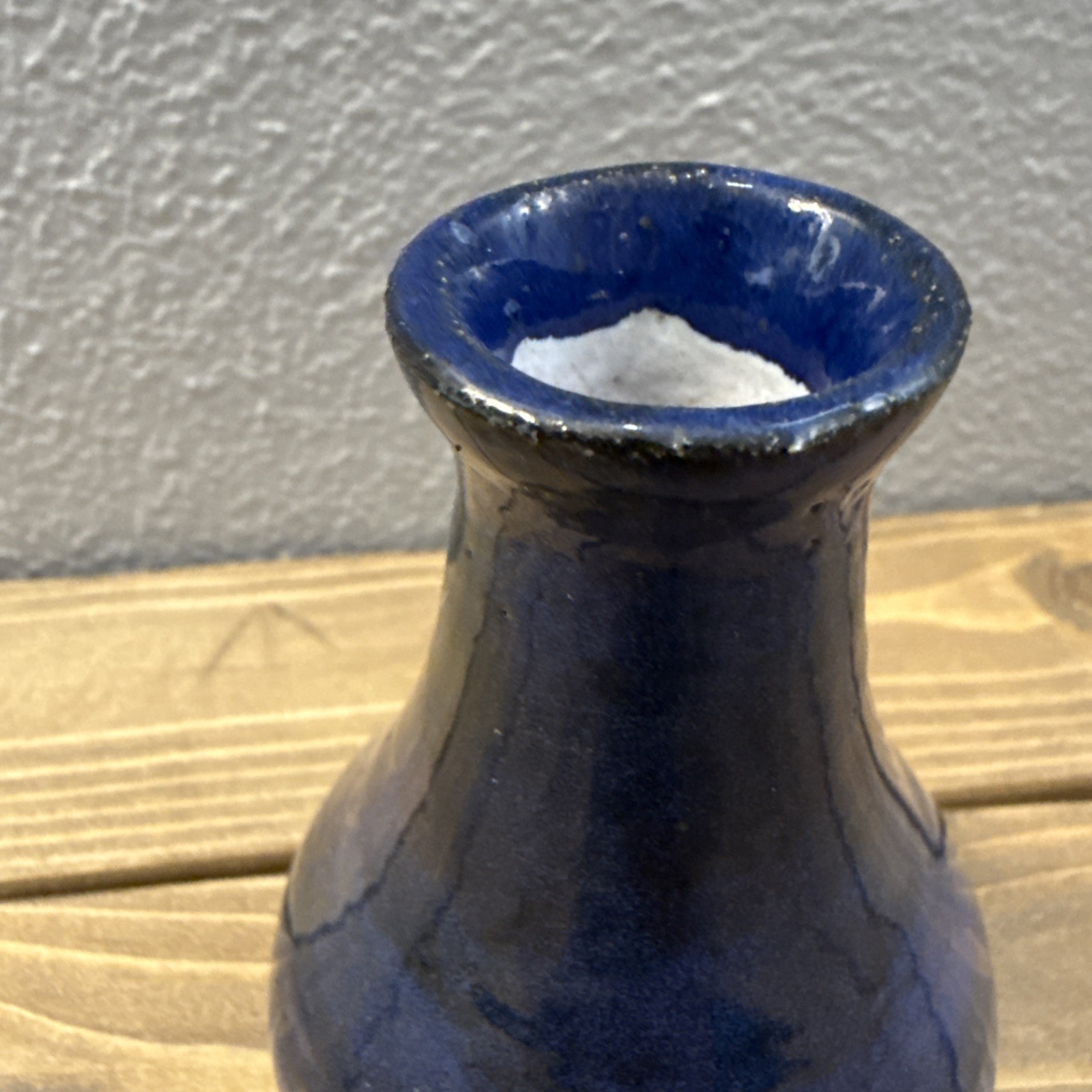 4″ X3” Deep Cobalt Blue Glaze Stoneware Bud Vase