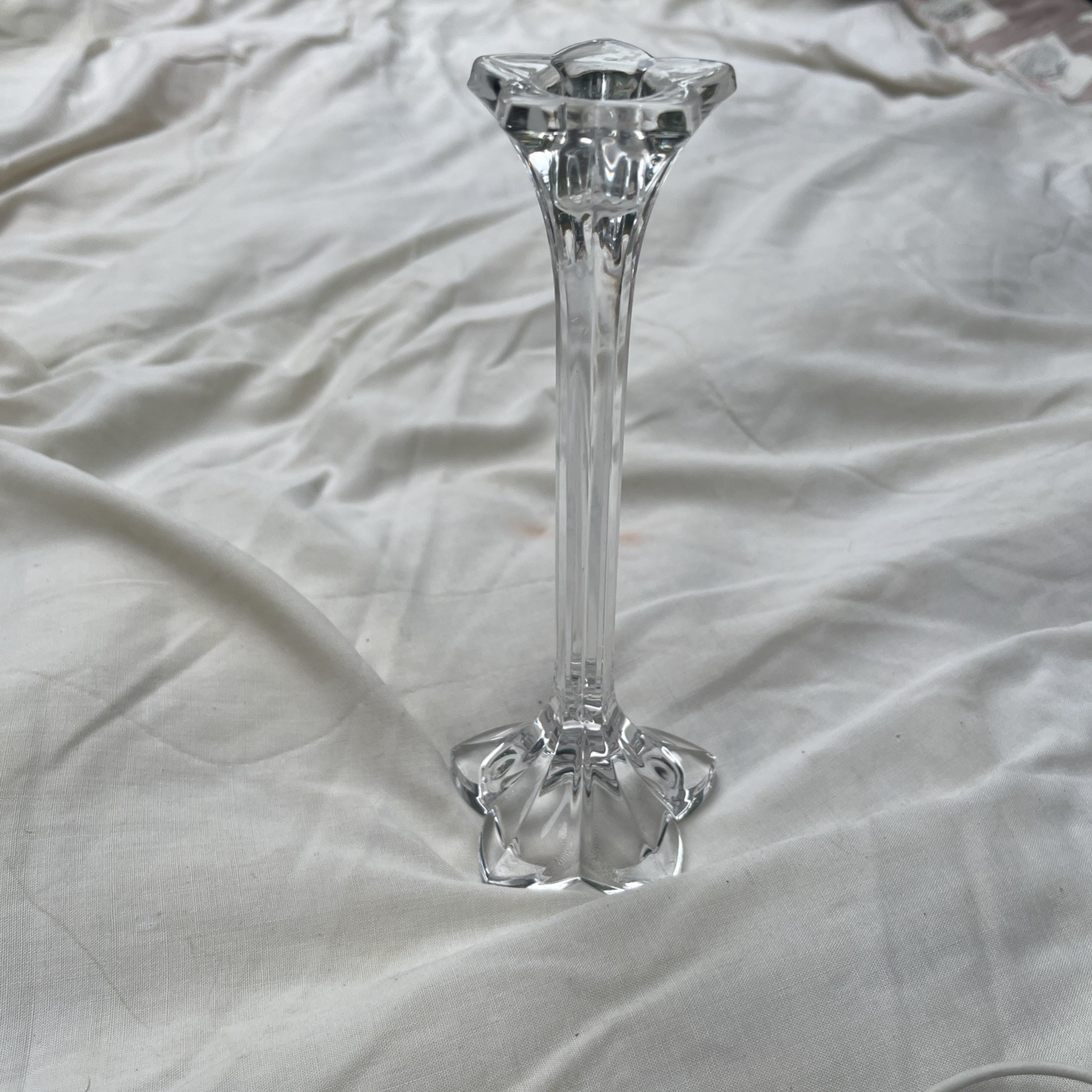 MIKASA Crystal Petals Star Flower Candlestick Holder  Made In Germany