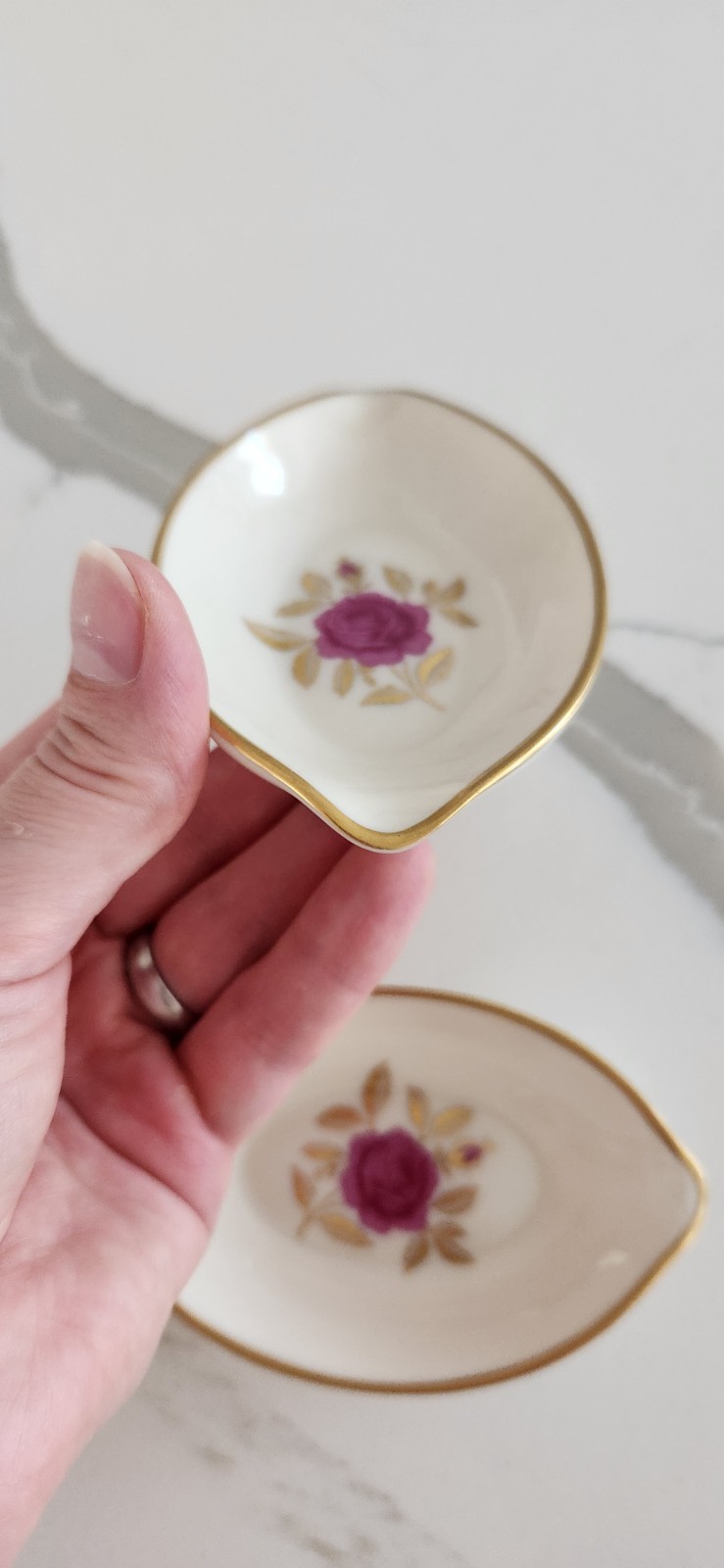 Rare Vtg Lenox Rhodora Roselyn individual open salt dishes, Butter, Lemon