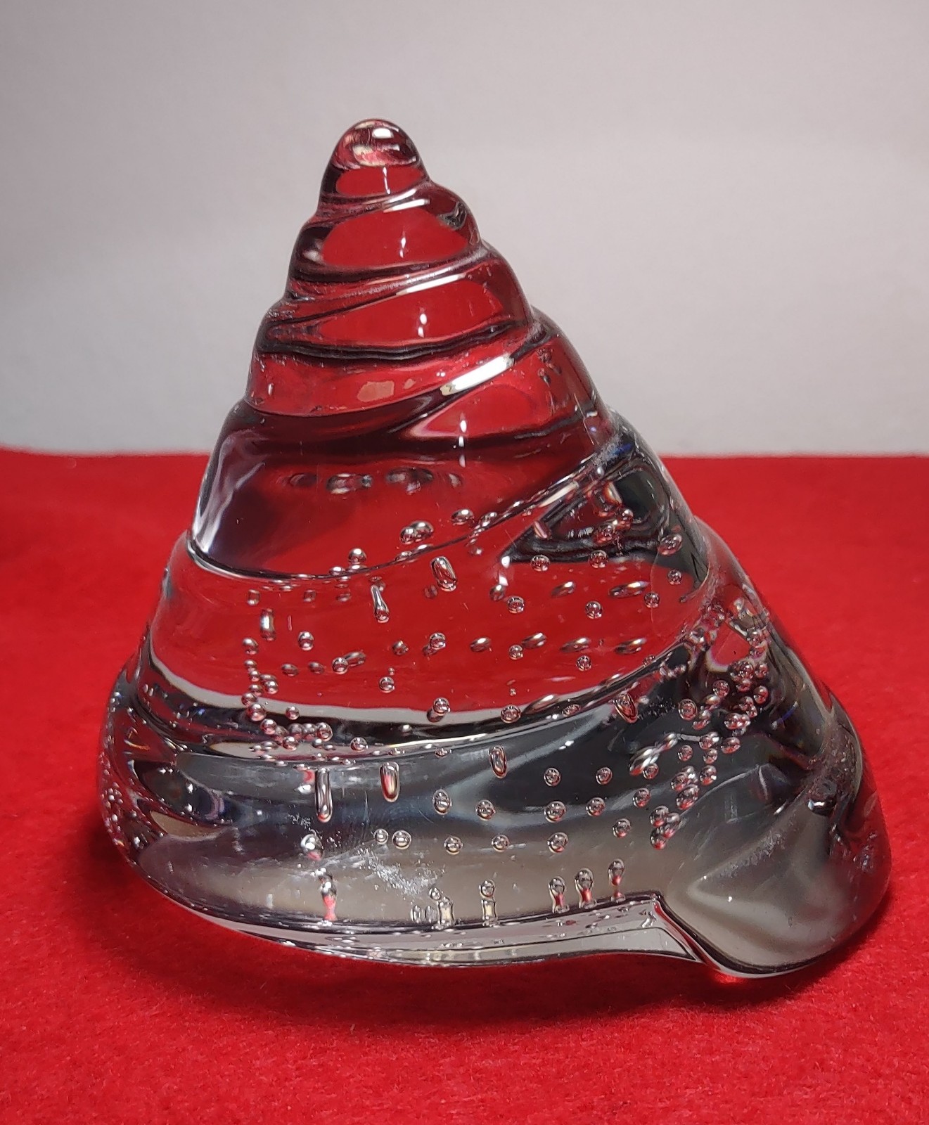Langsam Billig Art Glass Shell Paperweight Sculpture Bullicante 4″