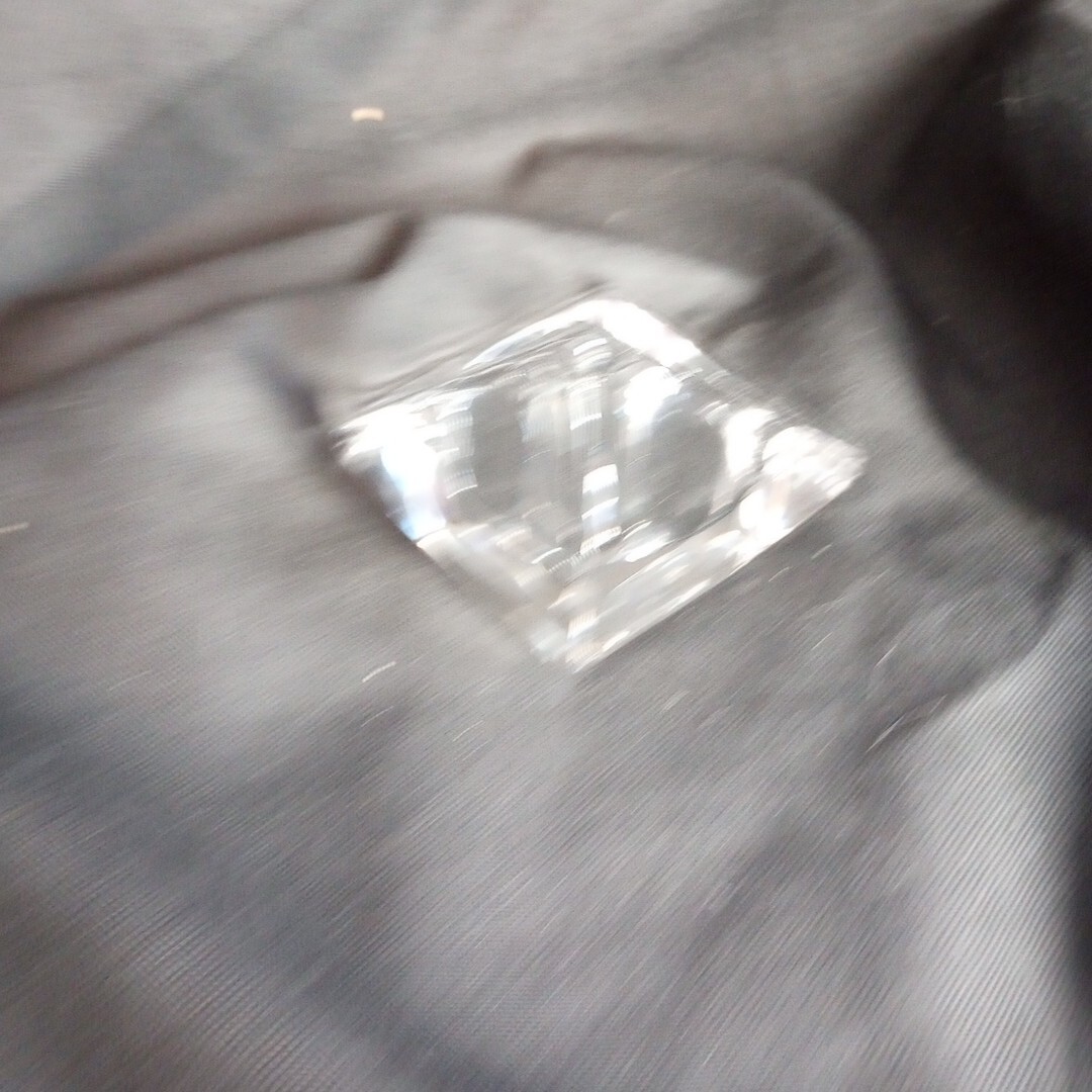 Nybro Small Pyramid Crystal Art Glass Votive Candle Holder, Sweden 3.5 inch EUC
