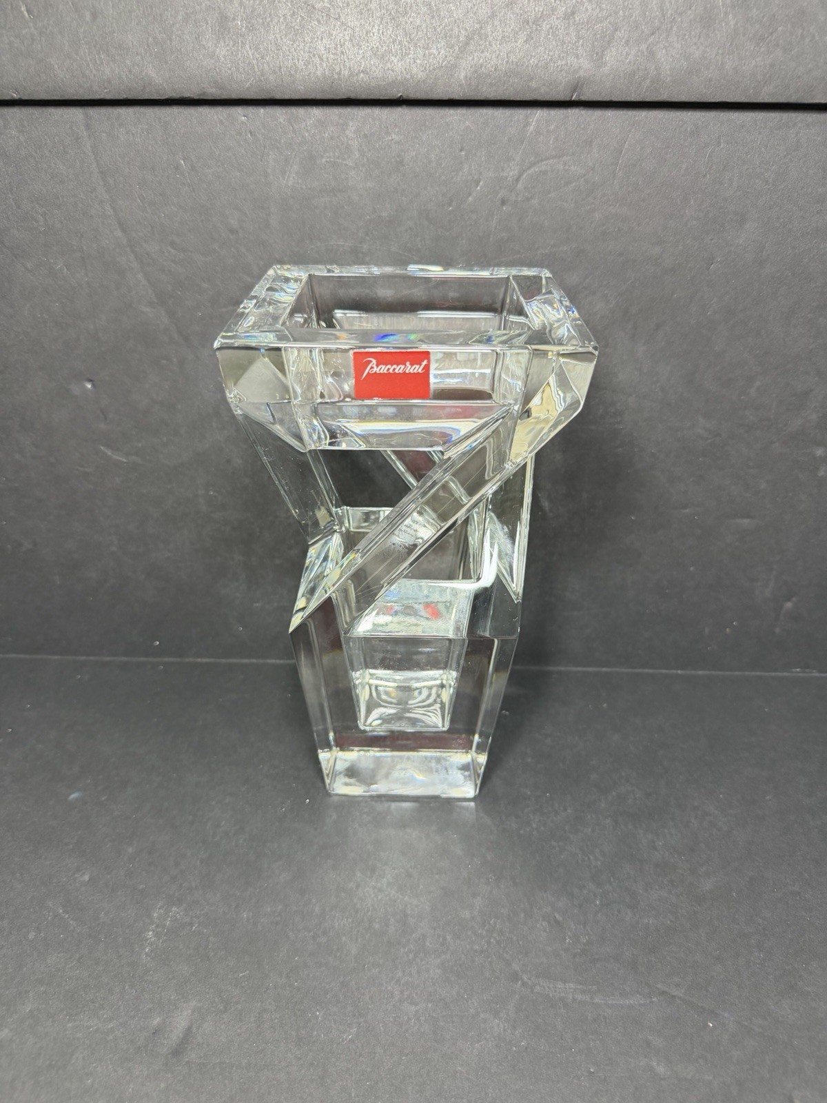 baccarat architecture crystal vase 9.5 Art France (rm)