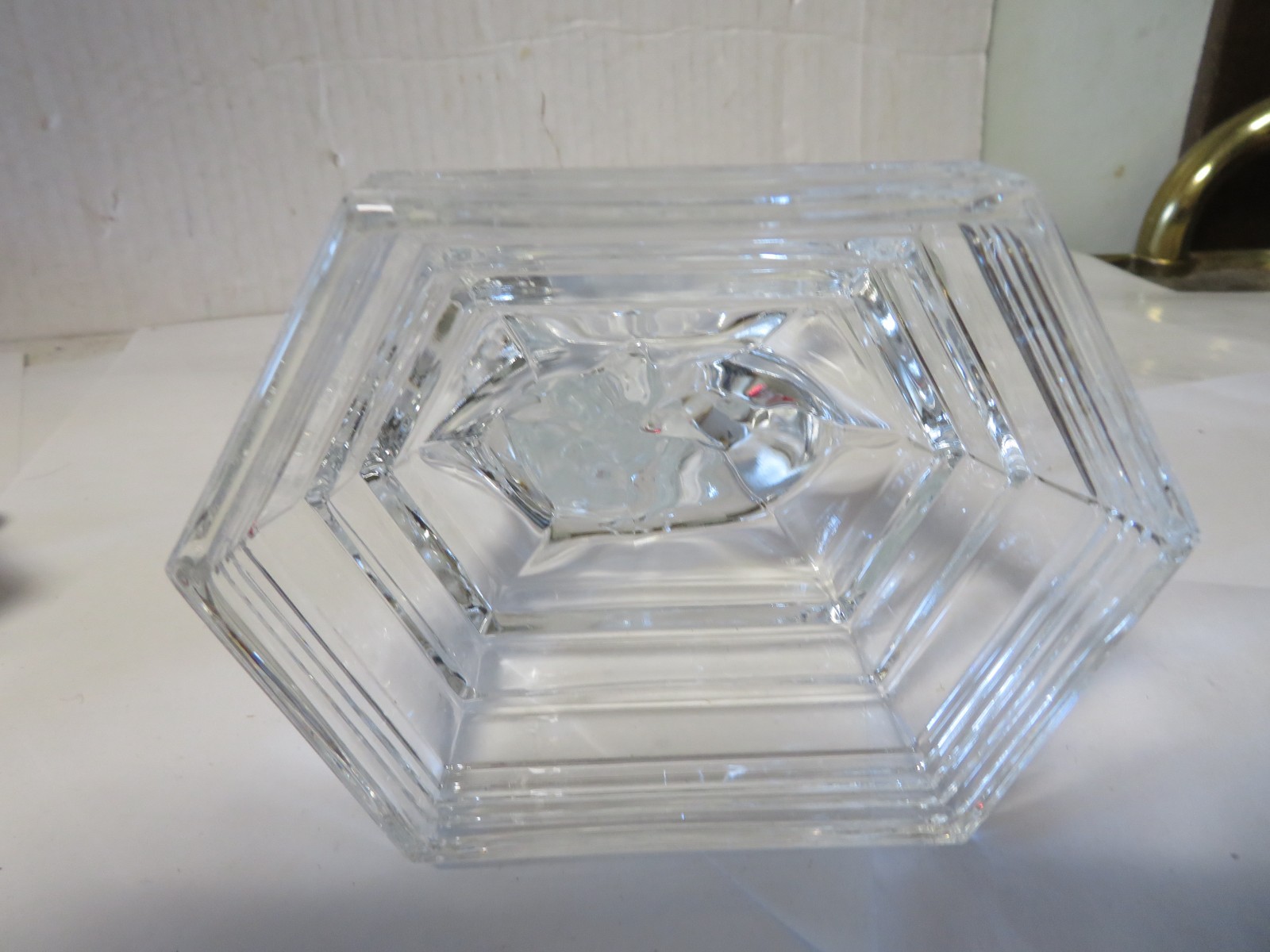 Art Deco Style Clear Glass Nude Dancer Figurine Sculpture Stepped Base Female