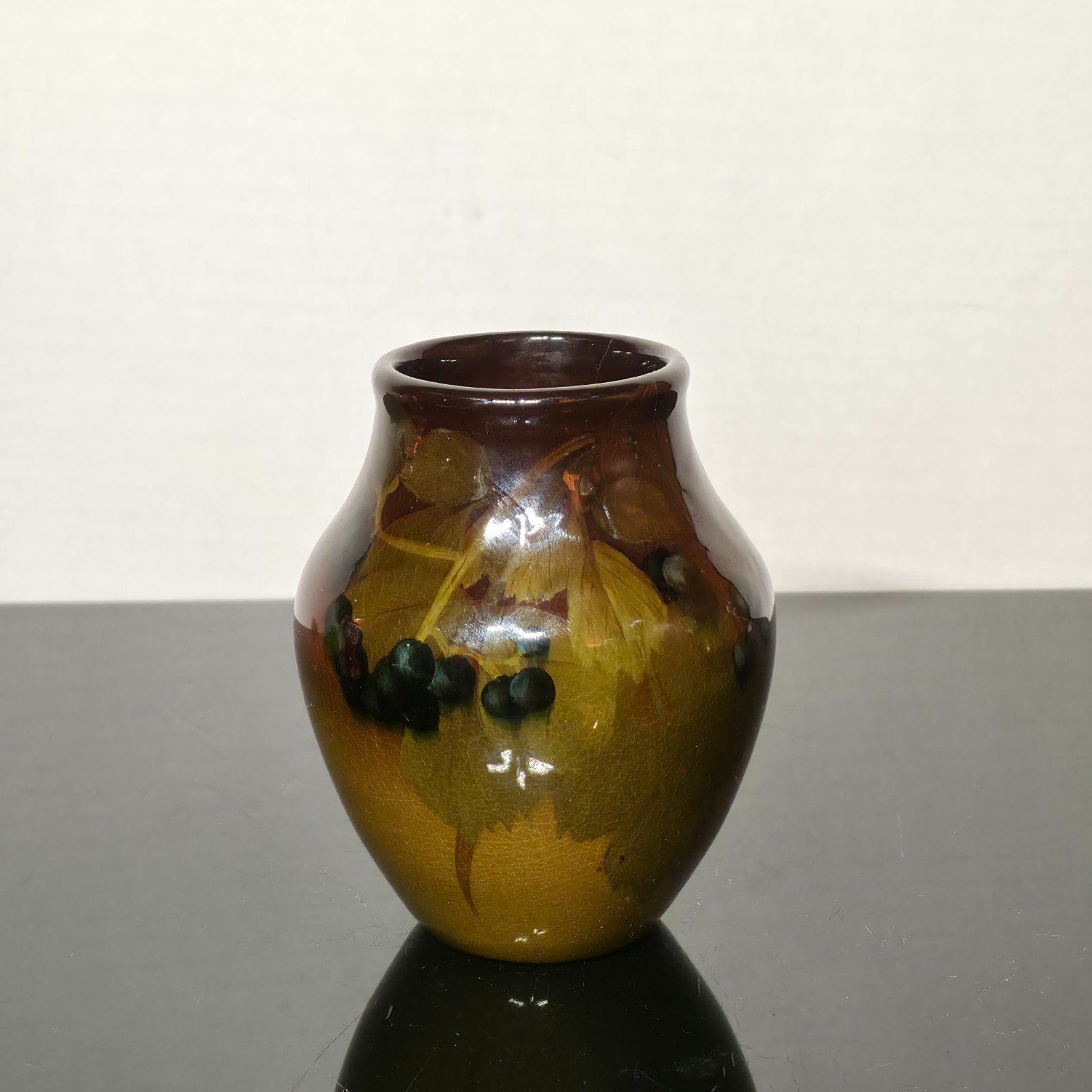 Rookwood Pottery Van Briggle Standard Glaze Elderberries Vase