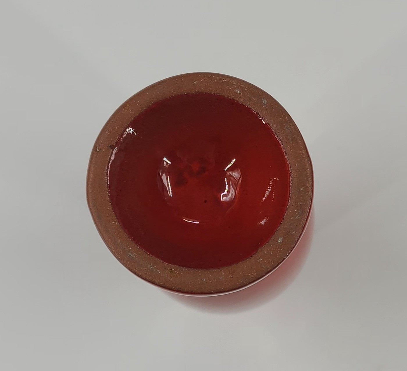 VTG 1980s Frankoma Pottery #20 Handmade Orange Double Handled Bud Vase 6.5″
