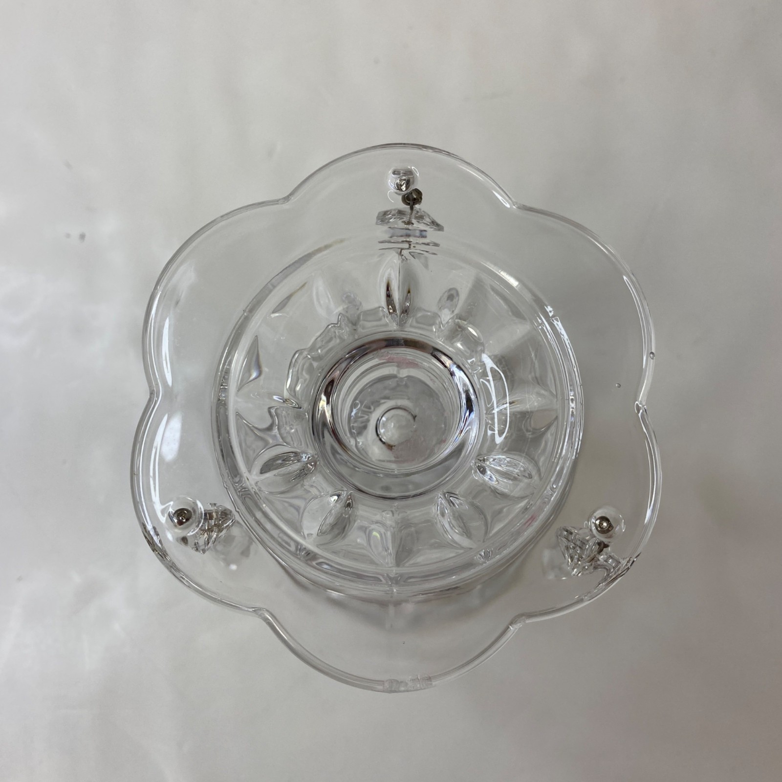 Royal Limited Clear Lead Crystal Glass Candlesticks Set of 2 Dangling Prisms