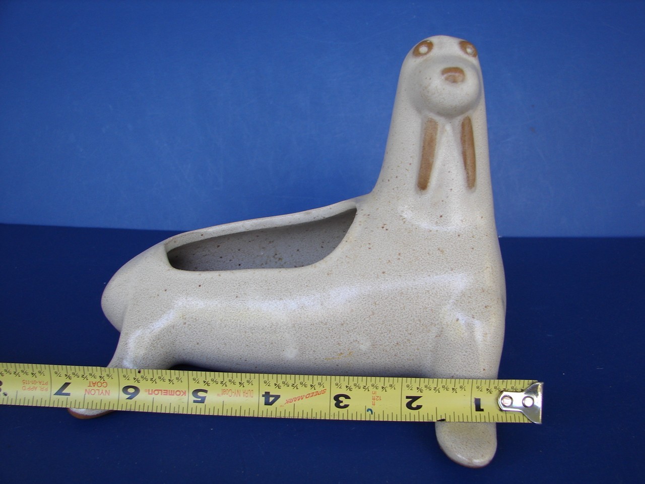 David Sewart Walrus or Sea Lion Ceramic Vase or Planter Vintage