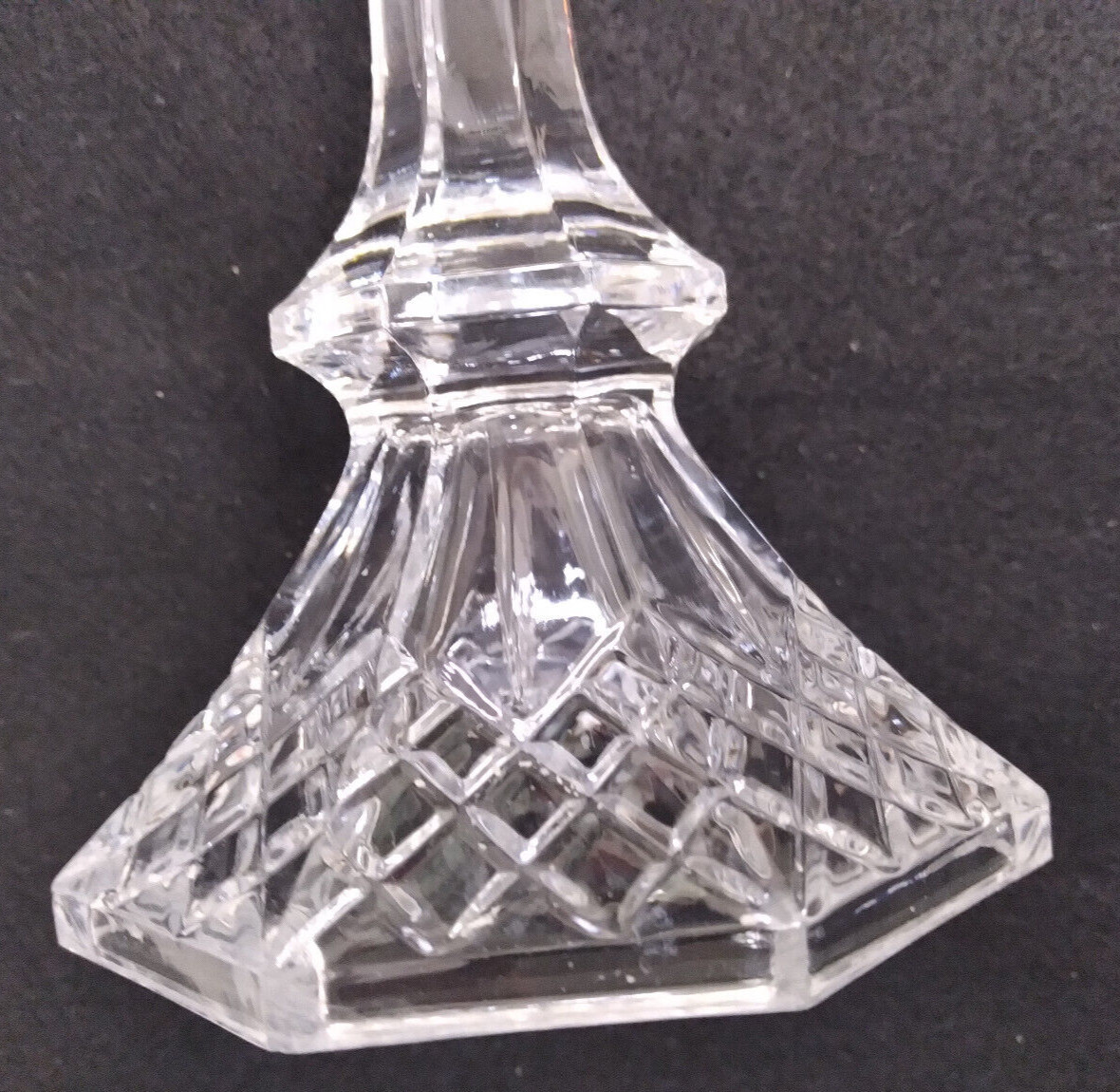 Pair Lead Crystal 8” Candlesticks Table Setting Candle Holders Home Decor