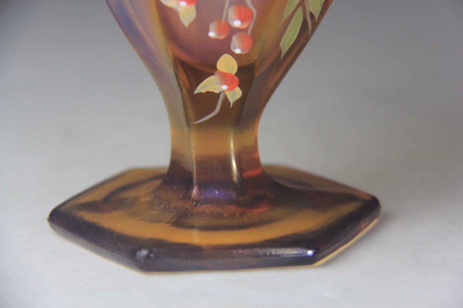 Fenton Autumn Gold Iridescent Carnival Glass Basket