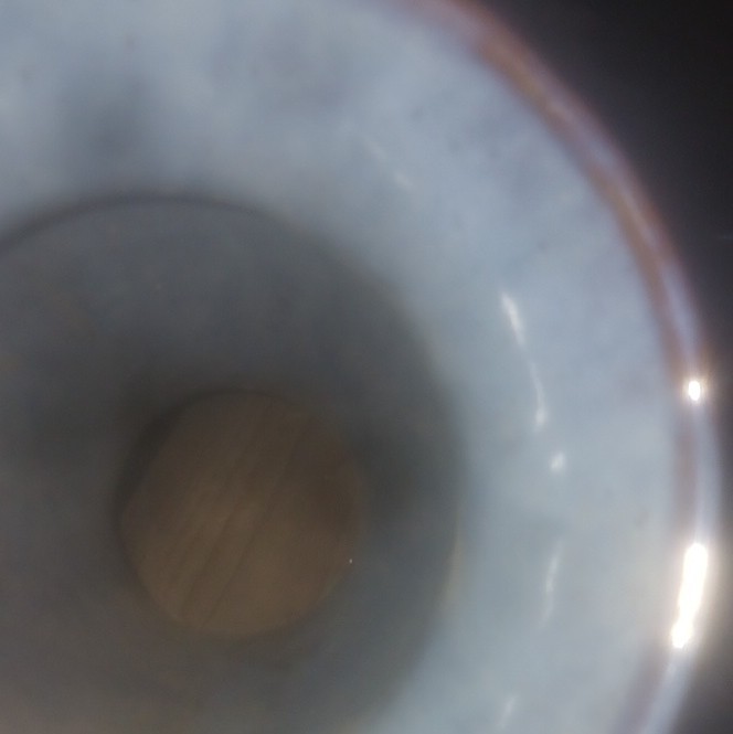 Blue Ceramic Pottery Vase with Flared Rim, Light Blue Color
