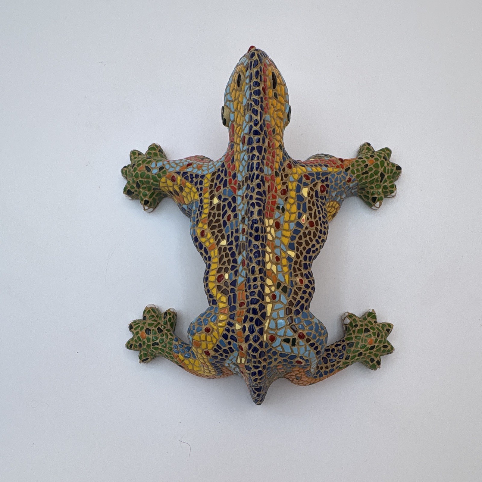 Mosaic 8″ Lizard From Antoni Gaudi Guell Barcelona Spain Ceramic Animal Fig.