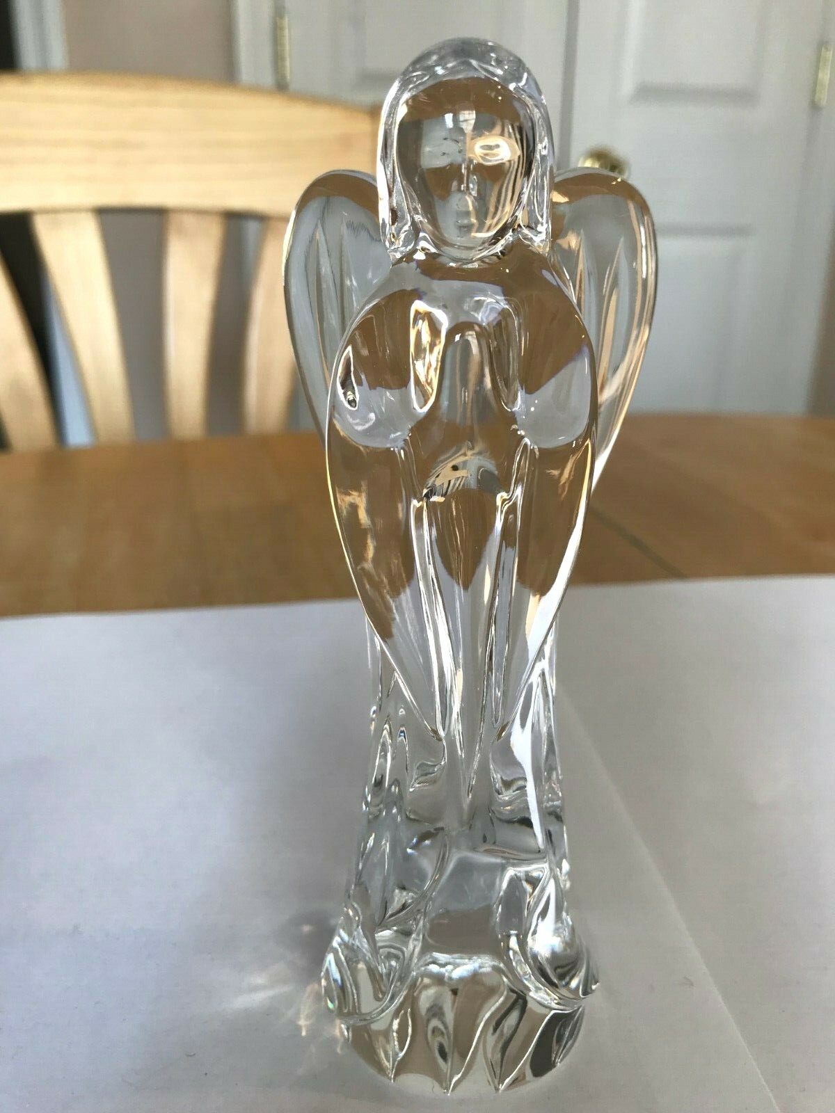 WATERFORD BEAUTIFUL NATIVITY CRYSTAL PRAYING ANGEL FIGURINE SCULPTURE MINT