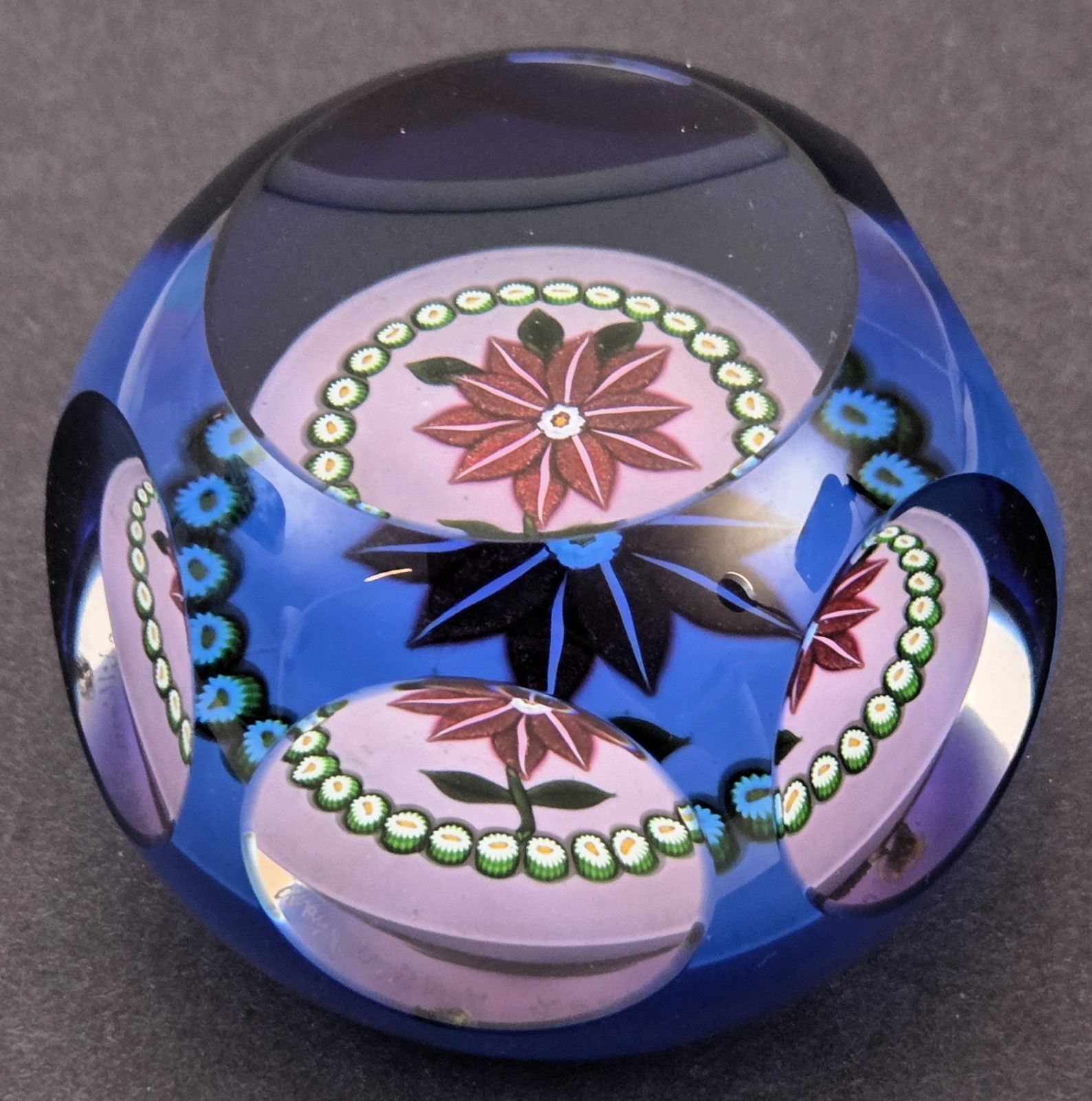 Whitefriars William Manson SNR 2001 L.E. 3/25 Faceted Aventurine Paperweight-3″