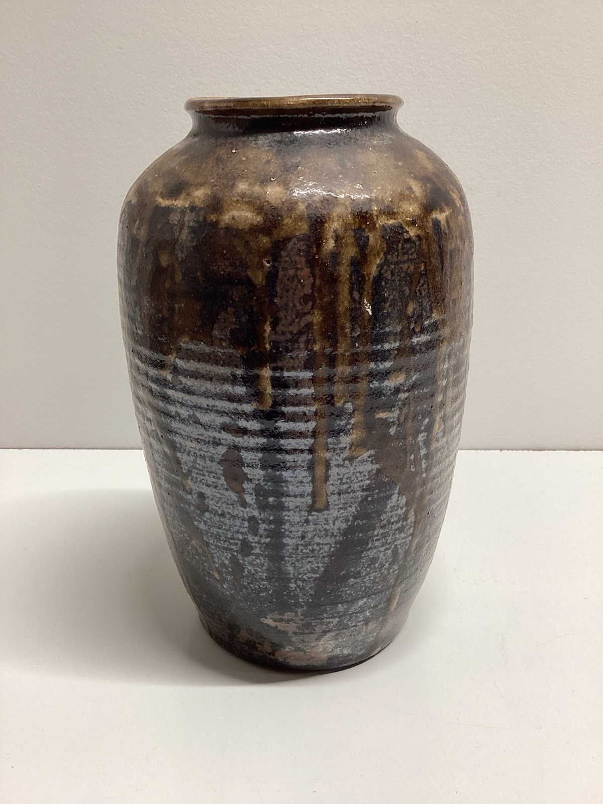 Stoneware Vase Nielsen Incised Decoration Vintage