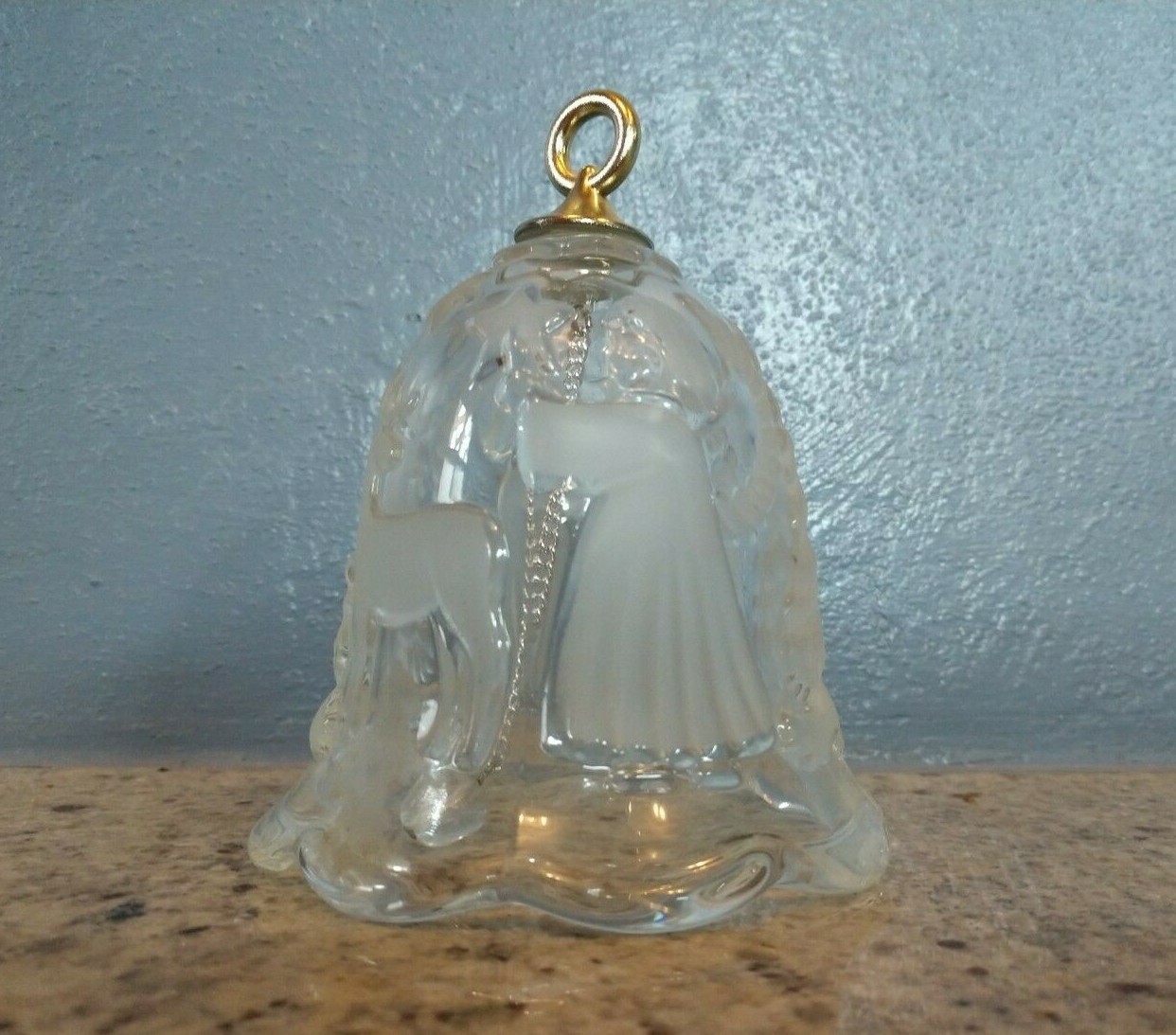 Mikasa Crystal Holiday Lights Christmas Bell. Made in Germany Without Box