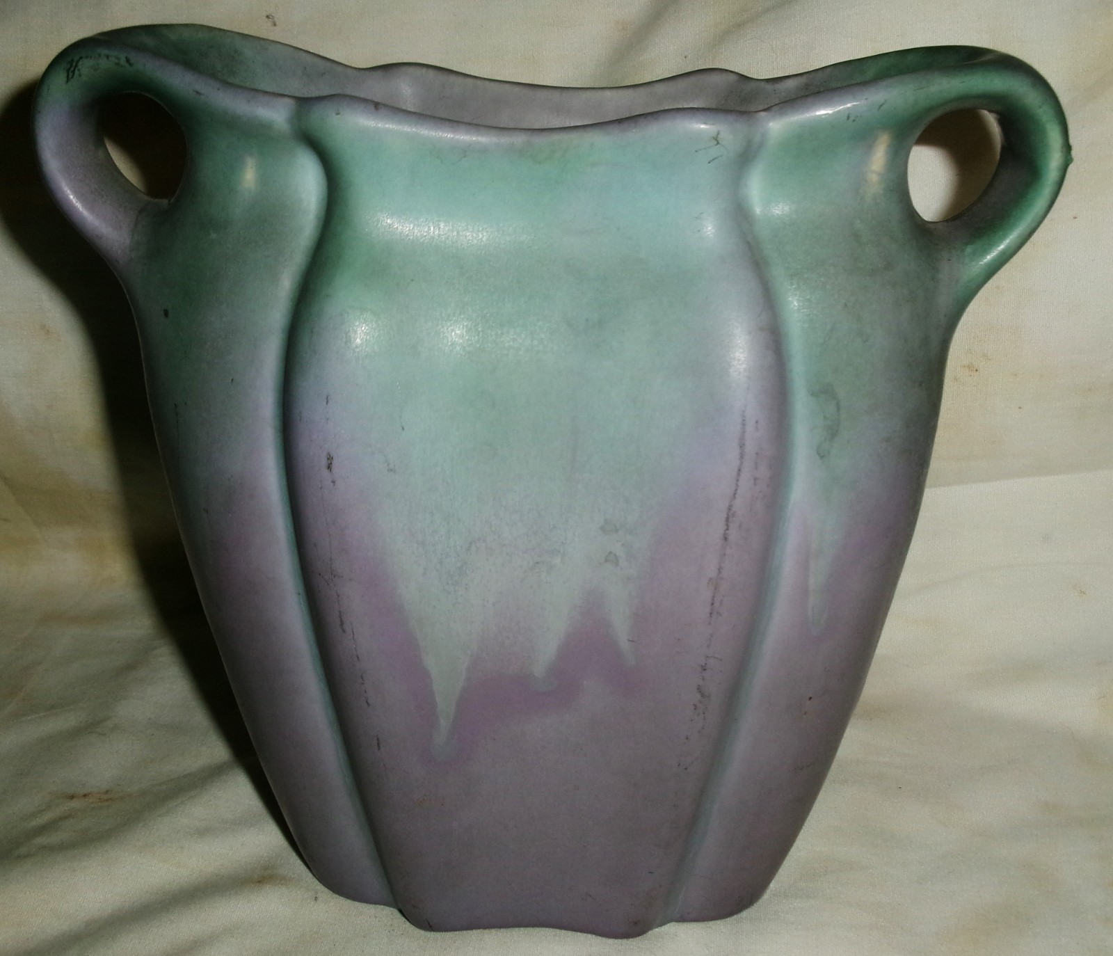ANTIQUE USA MISSION ARTS & CRAFTS MUNCIE POTTERY FLOWER VASE MATTE GLAZE MINT A+