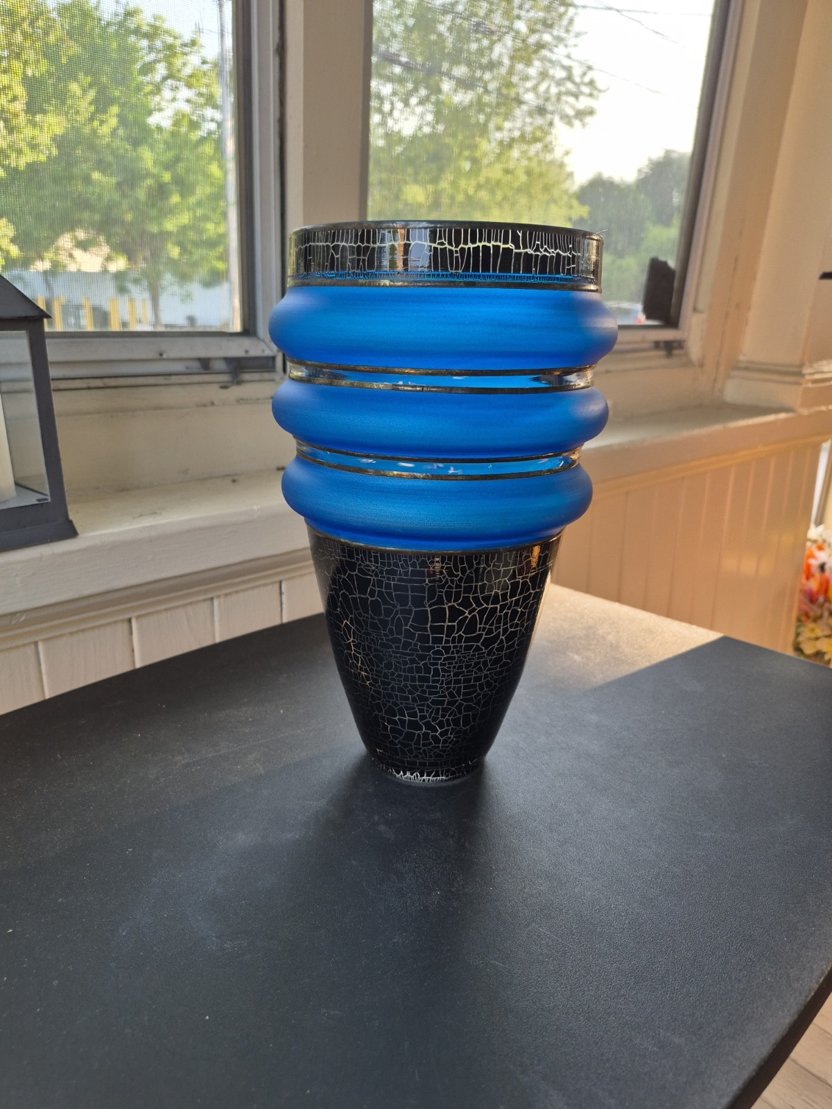 Vintage Sculptural Glass Vase Signed by Artist.