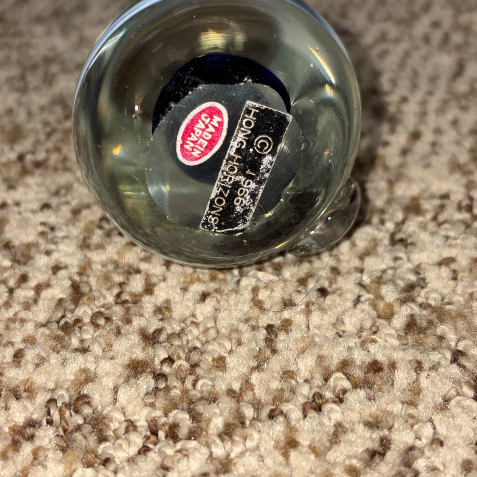 Vintage 1966 Hong Horizons Clear Glass Cat
