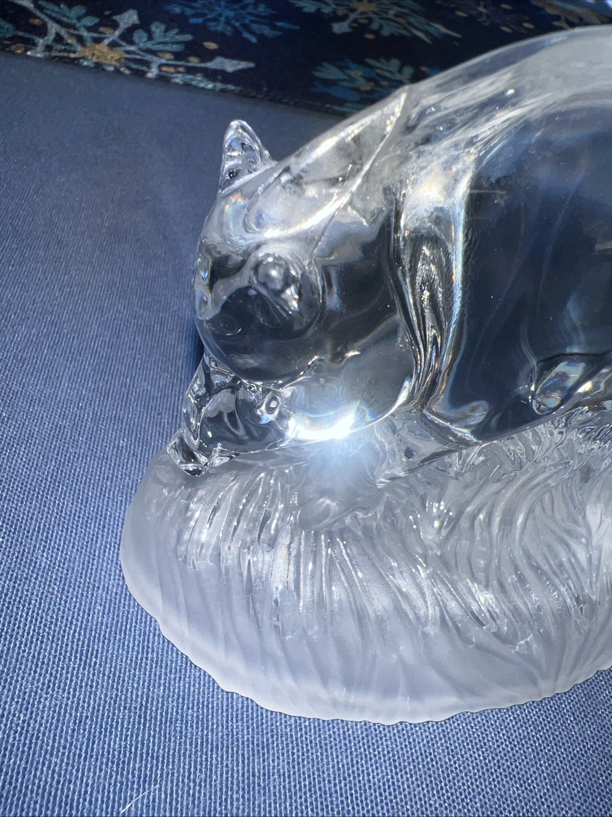 Cristal d’Arques Boar Razorback Pig Clear Figurine 4 3/4 “x2.75” France
