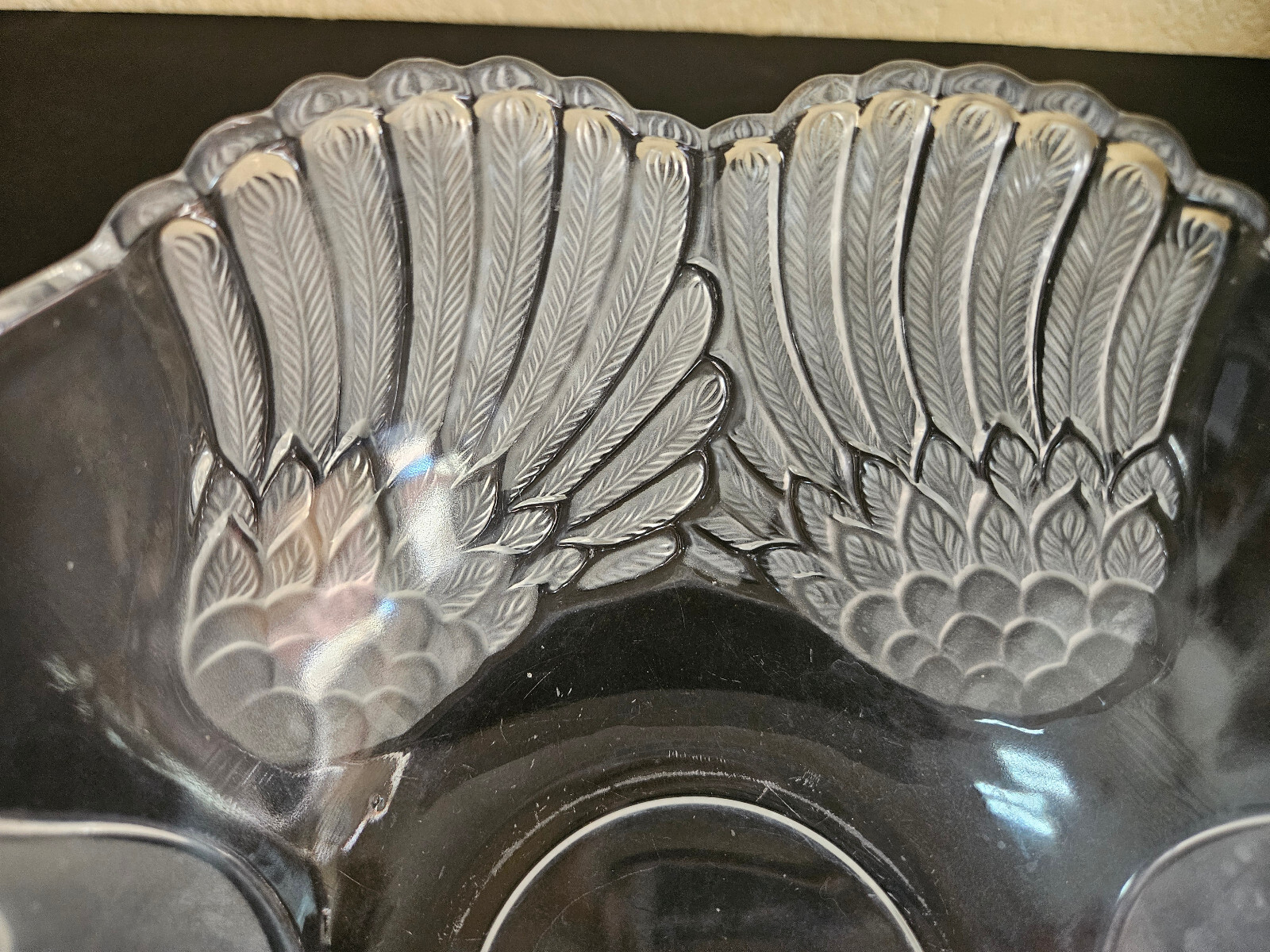 Vintage Mikasa Crystal Swan Bowl Clear Frosted Head Swan Handles W Germany