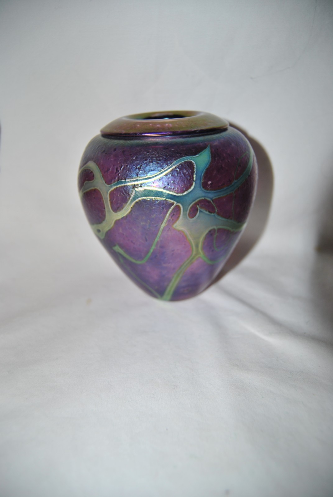 Robert Held Iridescent Purple Art Glass Vase Canada