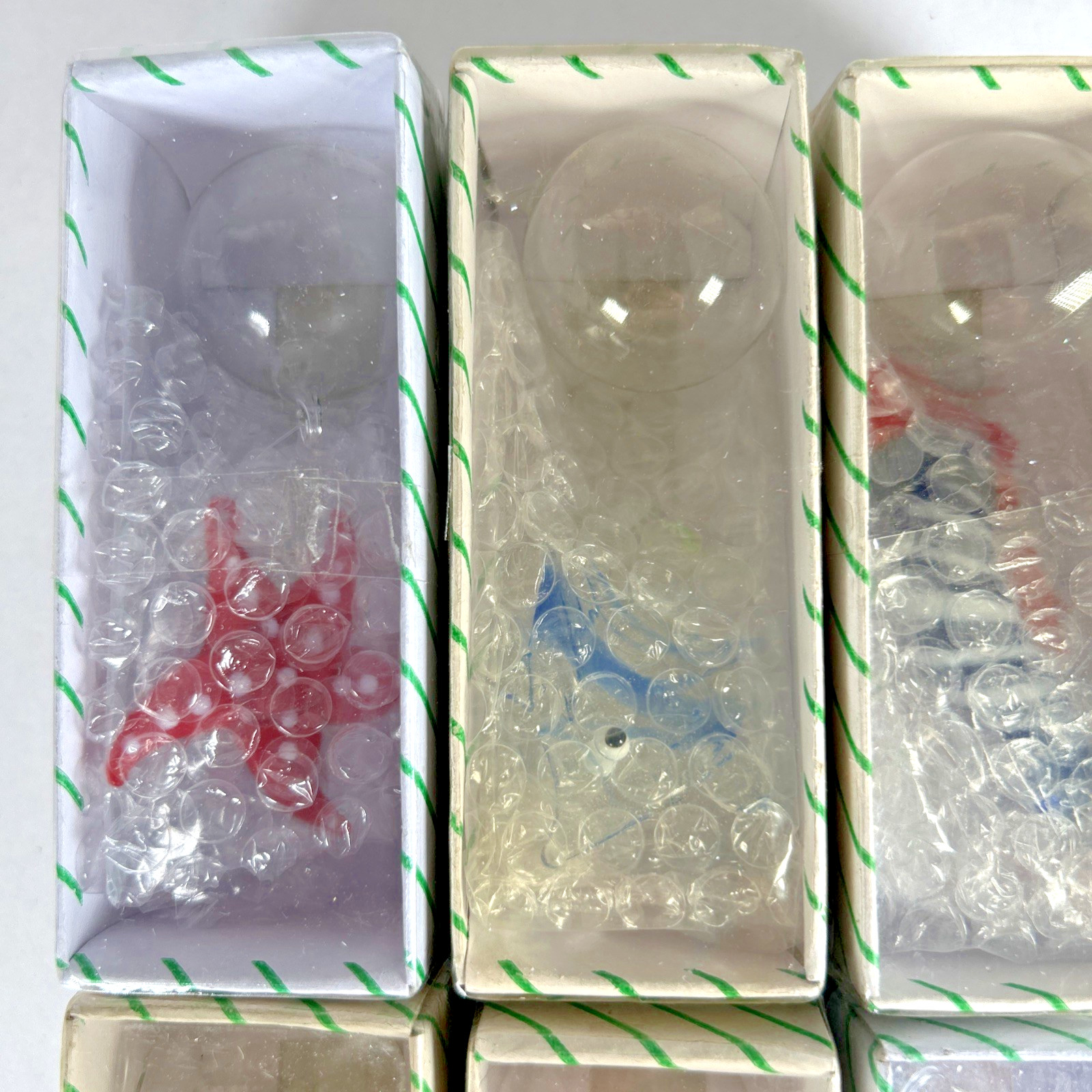 Lot of 6 Glass Floating Bubble Fish Marine Animals/Objects Aquarium Decor *NIB*