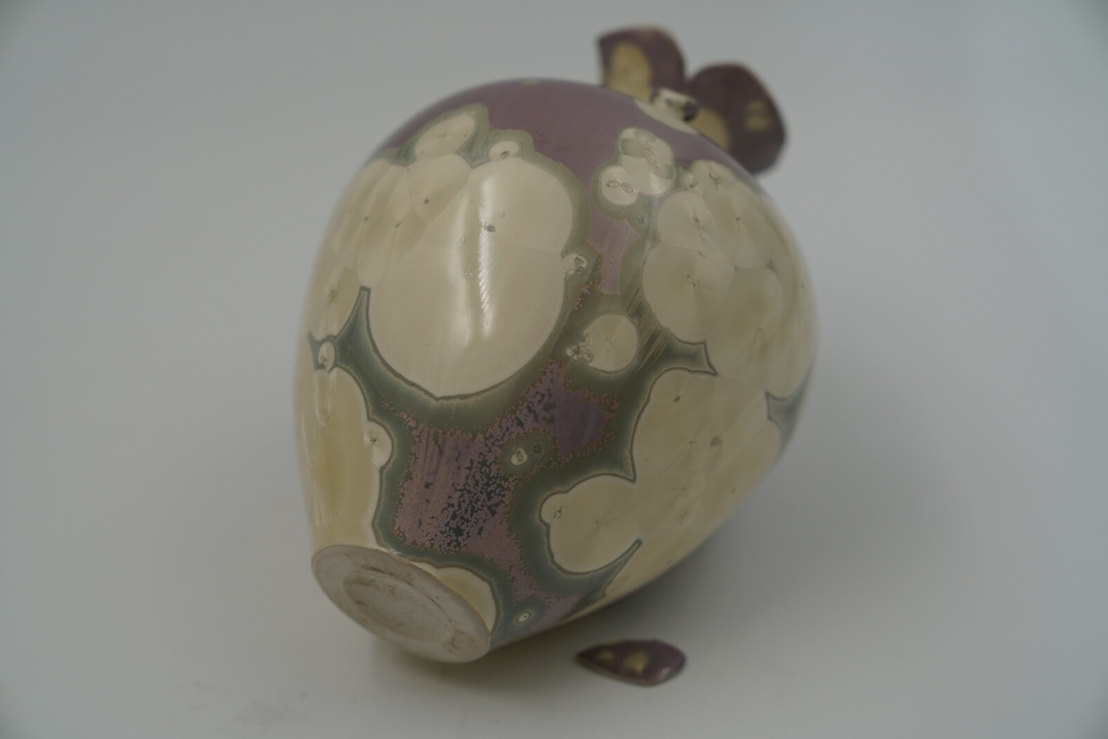 Gorgeous signed studio pottery vase W/ Wonderful Glaze, Signed by Artist D. 2001