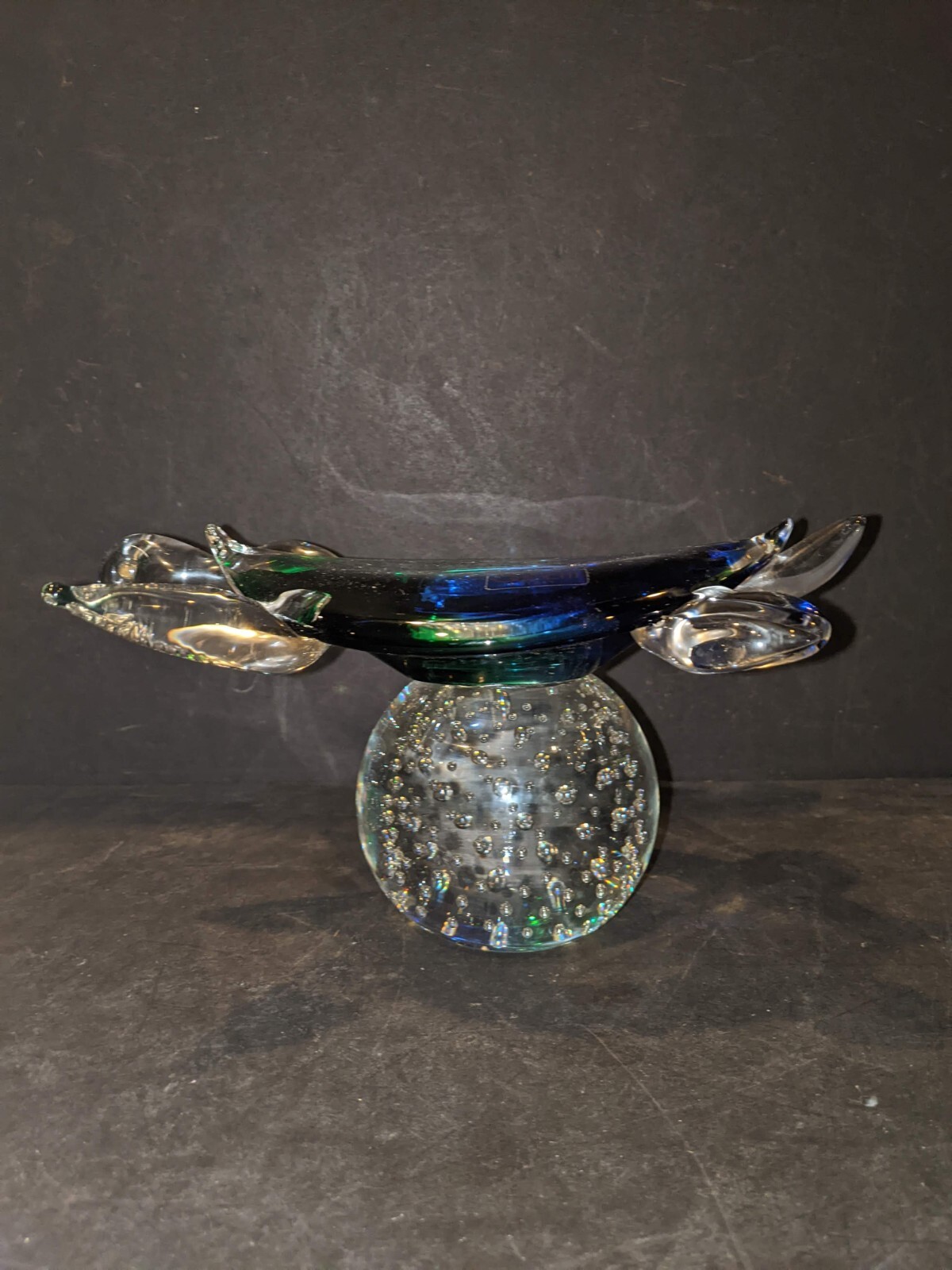 Oggetti Murano Turtle Tortoise blown glass paperweight figurine approx 4″H × 8″W