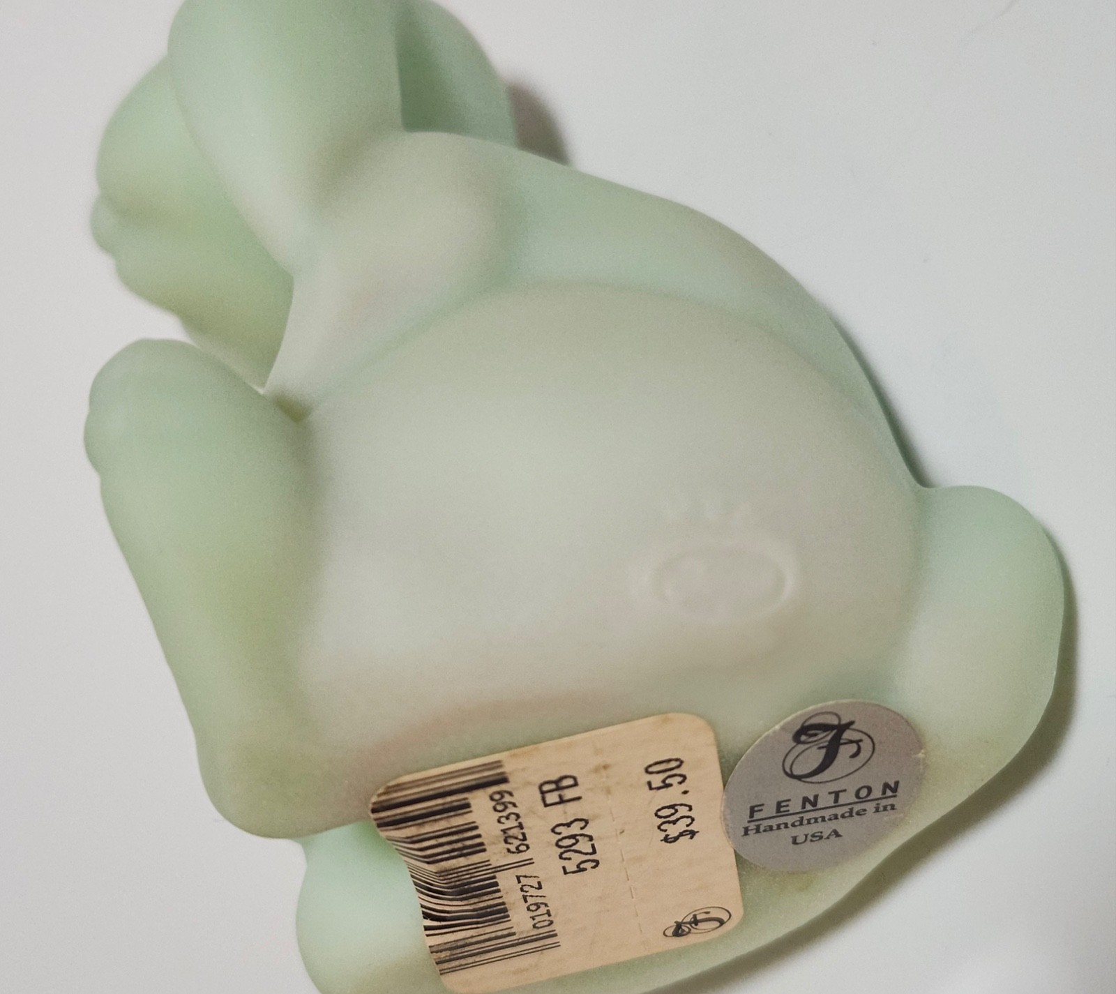 Fenton lotus mist hand painted lop eared bunny