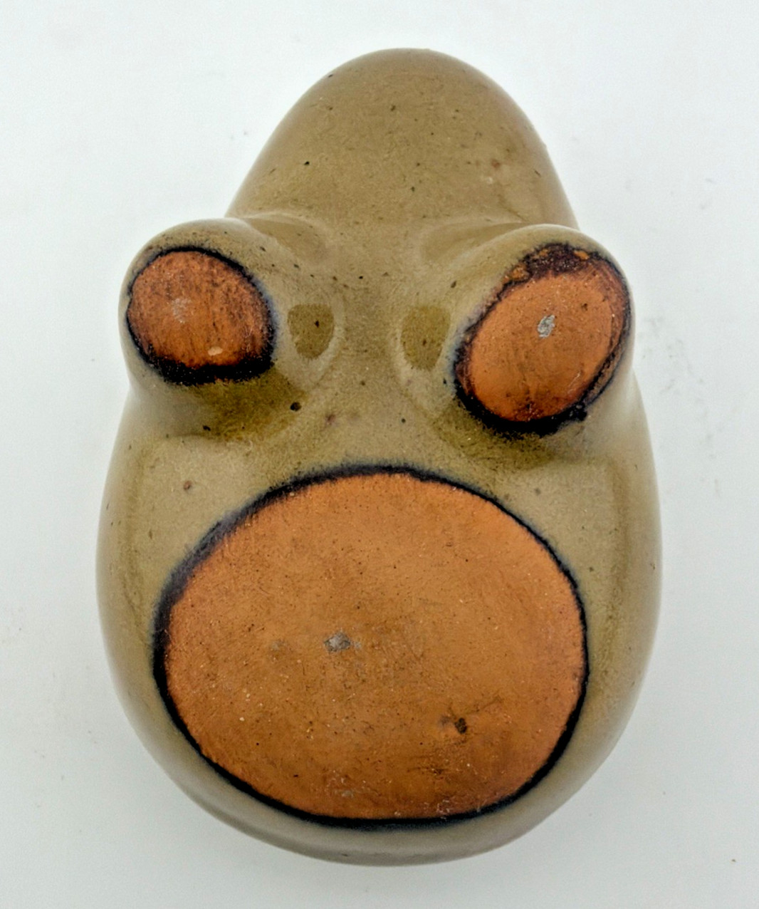 MCM Studio Pottery Toad Frog Planter Brown Speckled Animal Vintage
