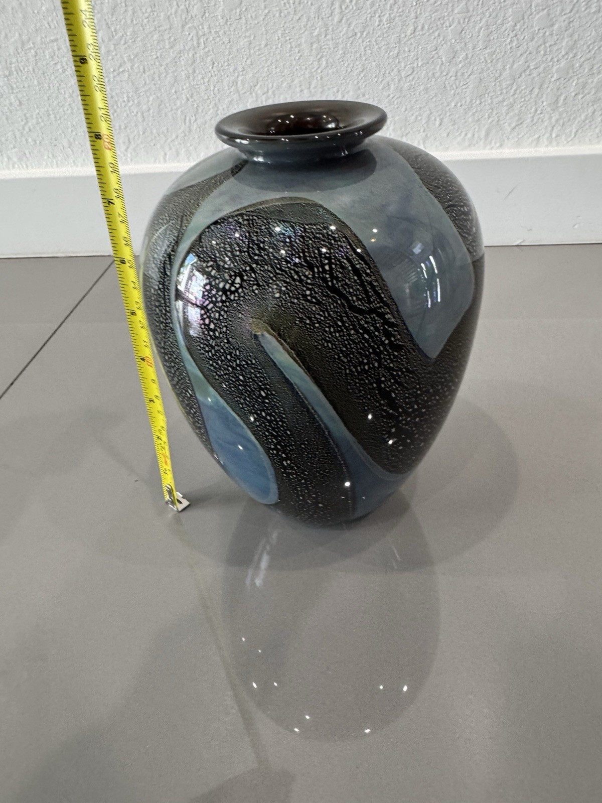 Douglas BECKER Signed Art Glass Studio Bowl Vase Signed 1988