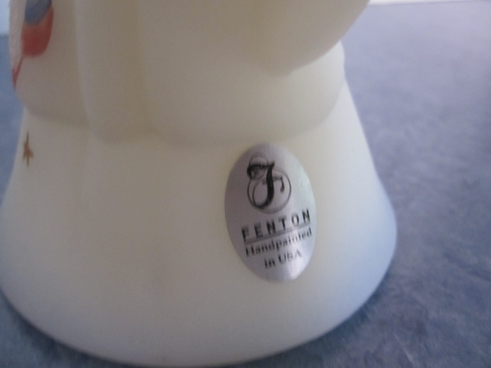 Fenton Signed Patriotic Angel 6″ w/Foil Sticker