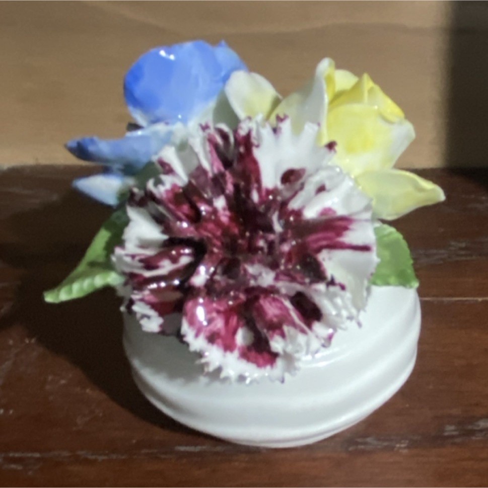 Radnor Porcelain Multicolor Floral Flower Petals Figurine Glossy Decorative