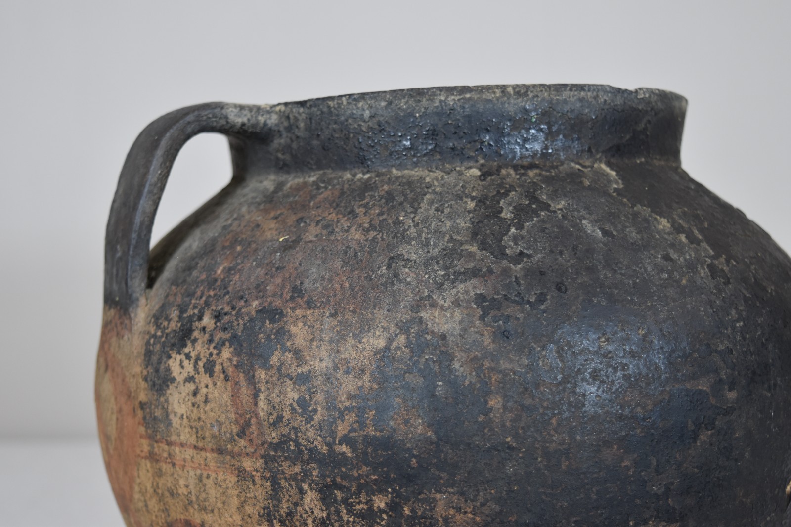 Vintage Clay Pot Rustic Ceramic Vase Antique Pottery Vessel