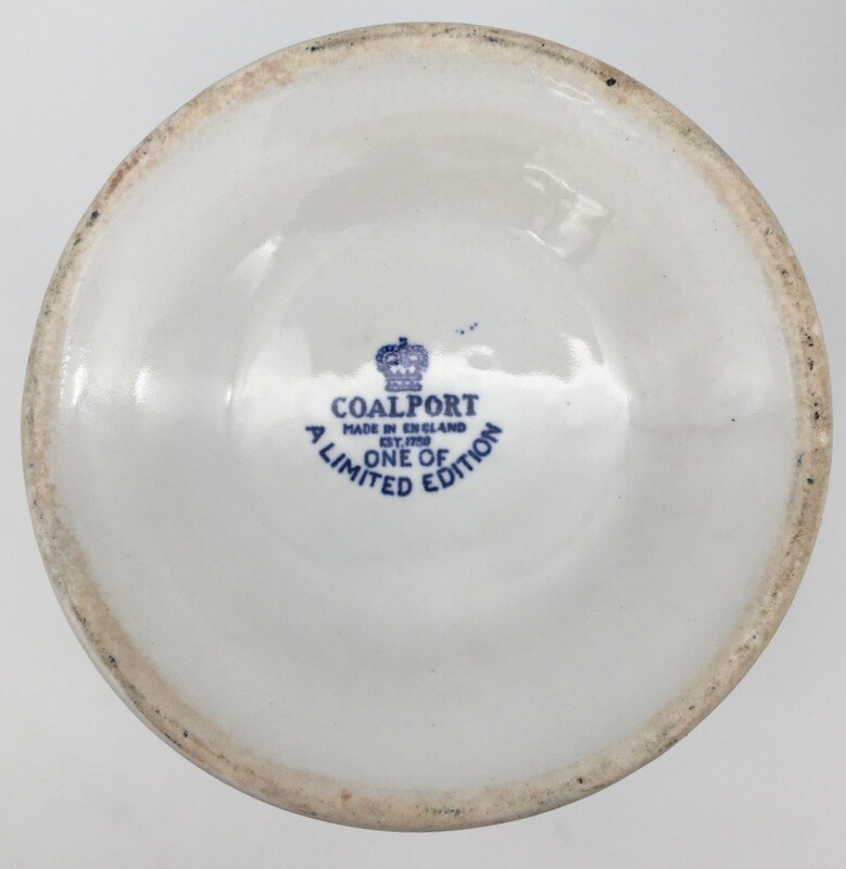 Coalport Blue & White Blue Onion Vase Ceramic 9.5 inches high Made in UK