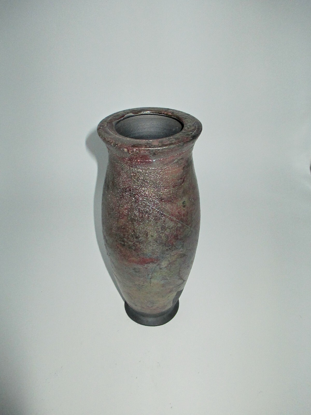 Raku Pottery Vase-Hand Painted, Artist Signed