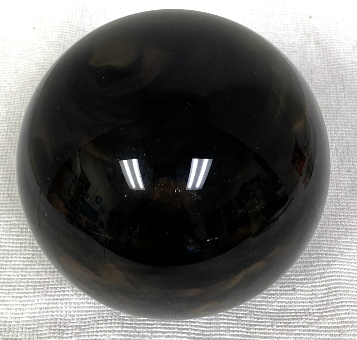 Lincoln City 2003 Artist Sign Art Glass Black Golden Copper Glass Fishing Float