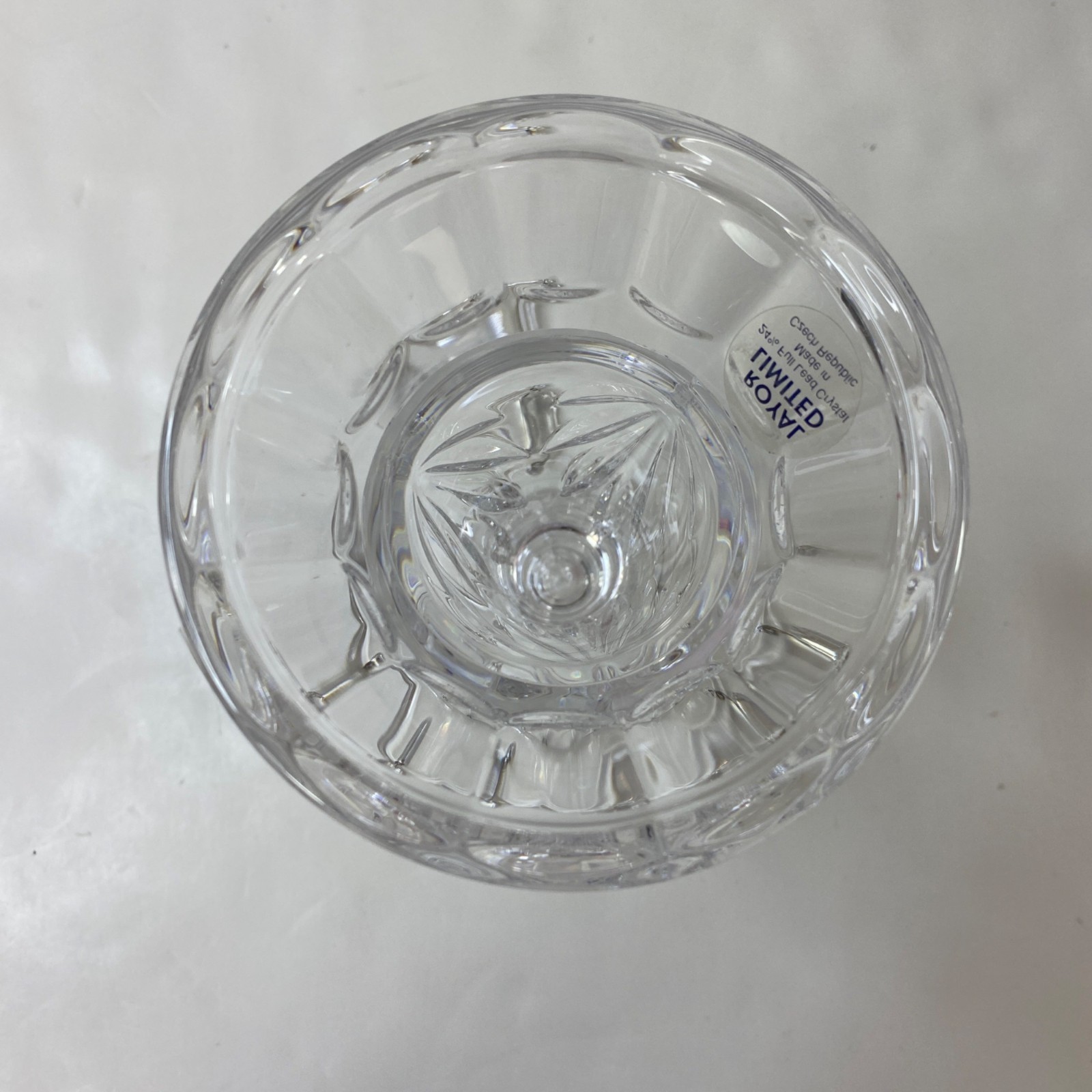 Royal Limited Clear Lead Crystal Glass Candlesticks Set of 2 Dangling Prisms