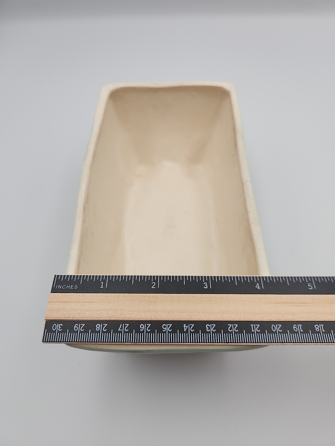 Vintage McCoy Rustic Line Pottery Pine Cone Window Box Planter ~7 3/4” X 4” X 3”