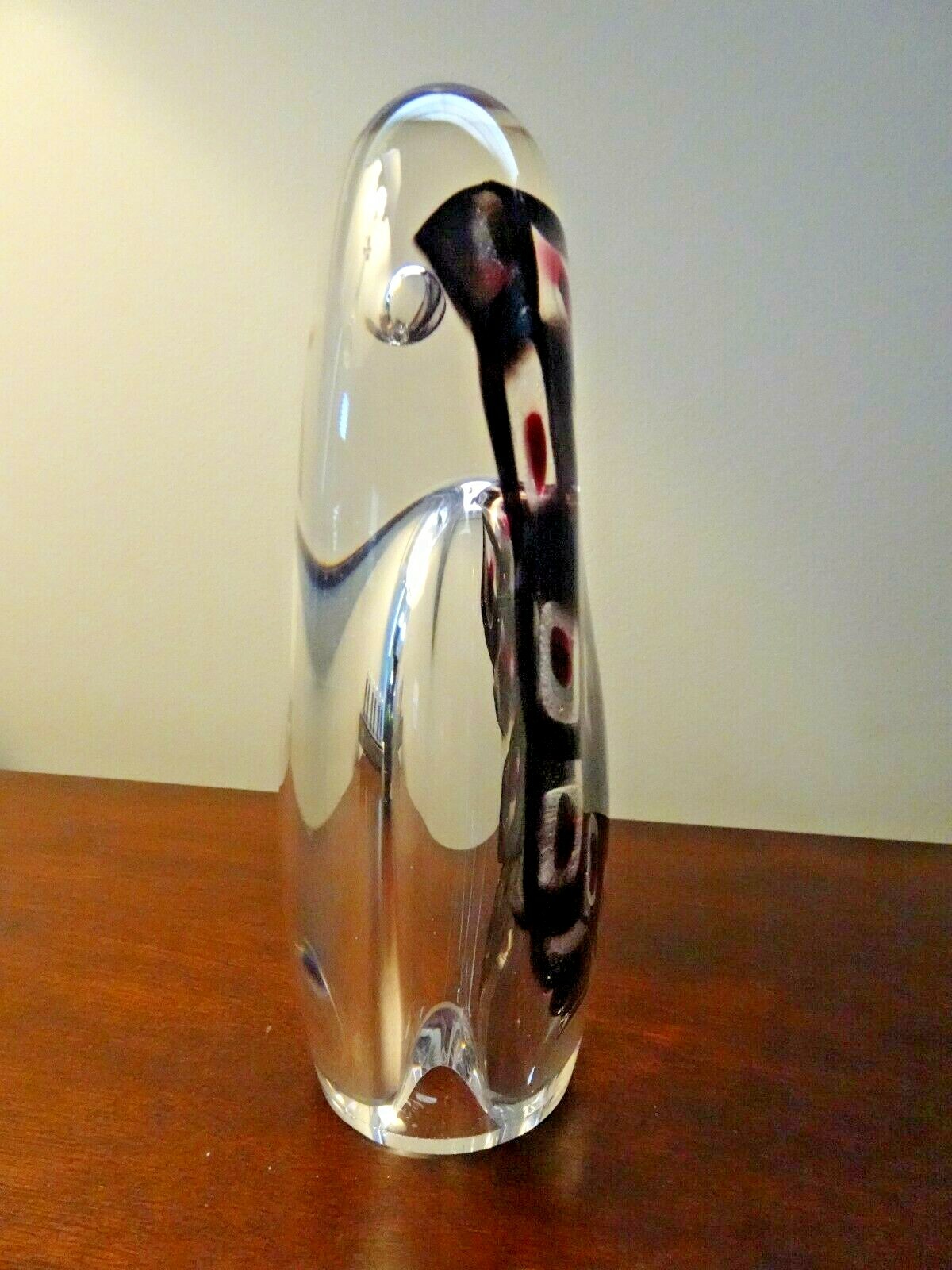 Signed Matthew Paskiet Firenation Toledo Art Glass Peacock Sculpture Paperweight