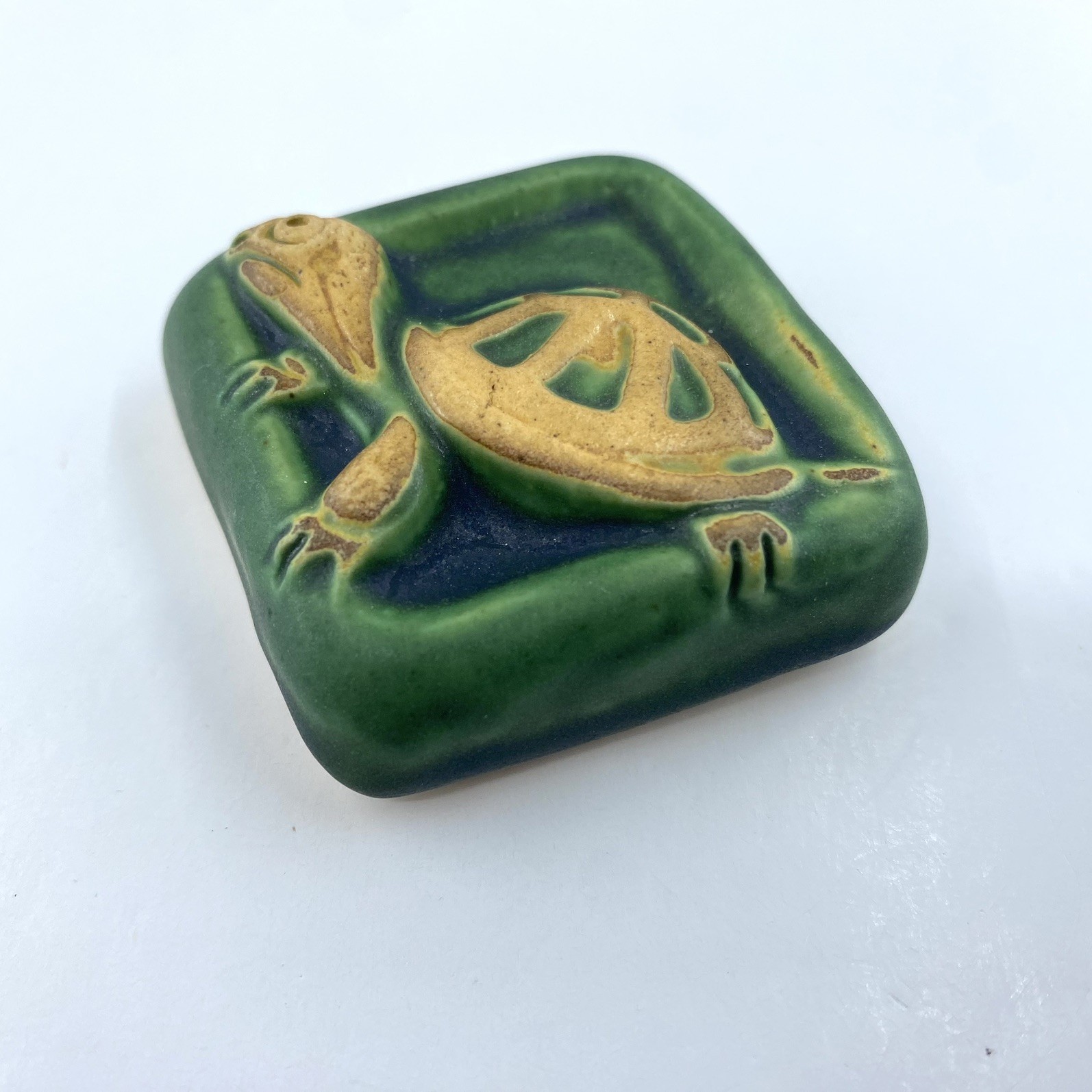 Turtle 2×2″ Ceramic Art Tile by Gretchen Kramp