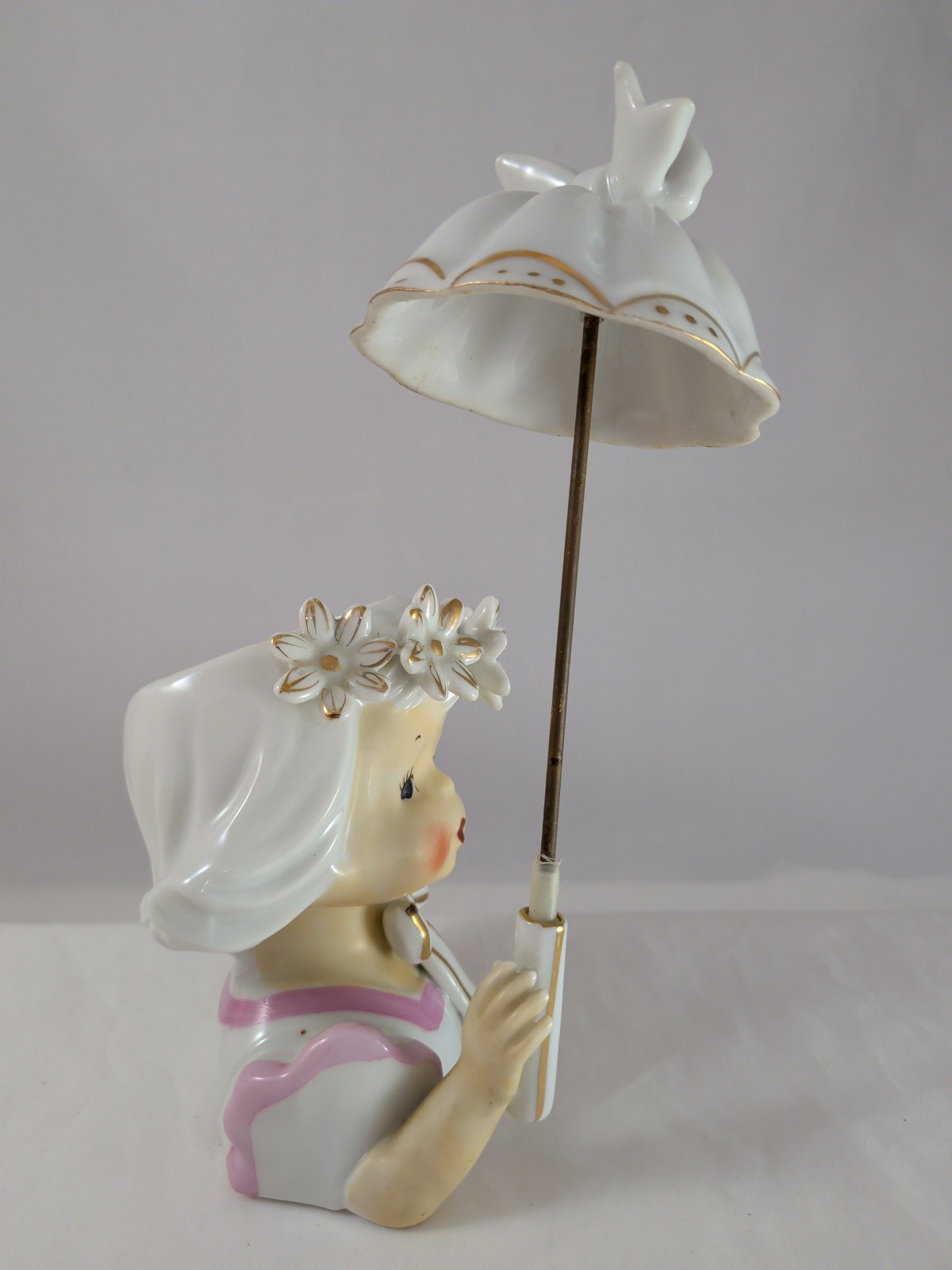 Umbrella Girl Flower Vase
