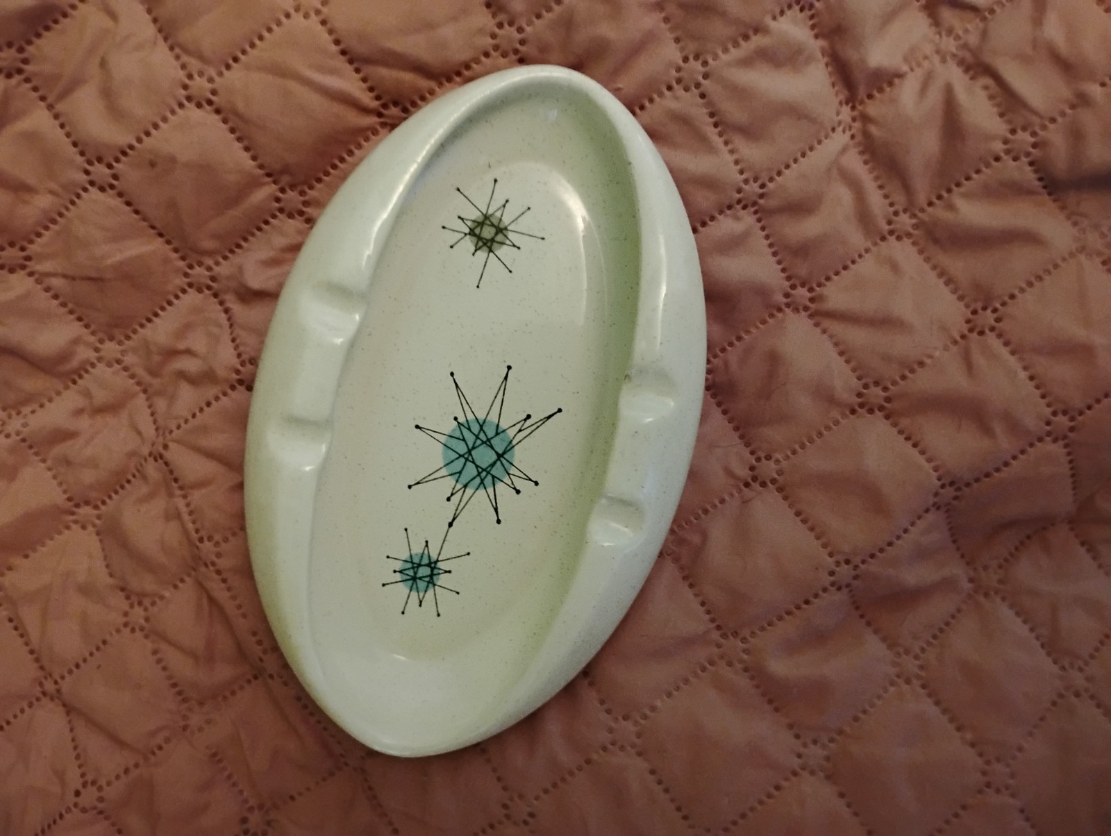 Vintage Franciscan Atomic Starburst large Ashtray Excellent!