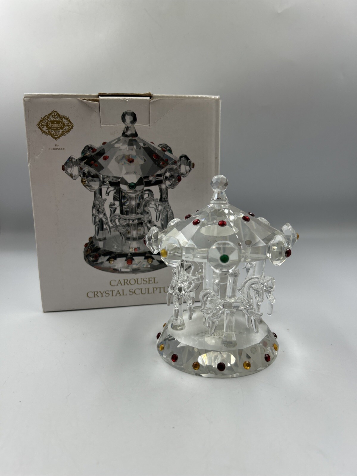 Shannon Crystal By Godinger Merry Go Round Carousel