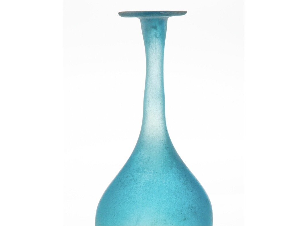 Cenedese (Italian) BOTTLE VASE Circa 1970. Scavo Glass. 13 3/4 by 5 1/2 inches