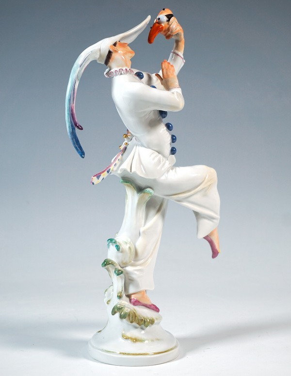 Meissen Porcelain Figurine Mask Dancer by Paul Scheurich 73317, 26 CM
