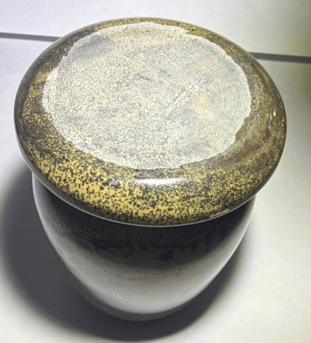 Marbled Stone Marble cup Round Polished Finish Periods & Styles Gray Beige Abstr