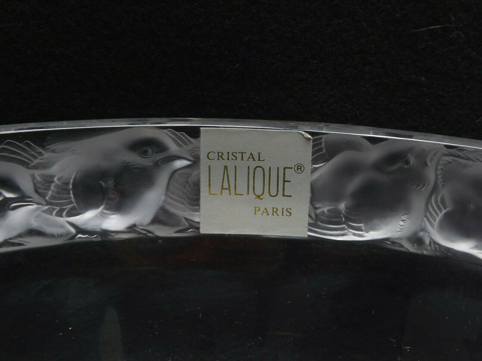 Lalique Crystal Mesanges Bird Bowl, with box, 9 3/4″