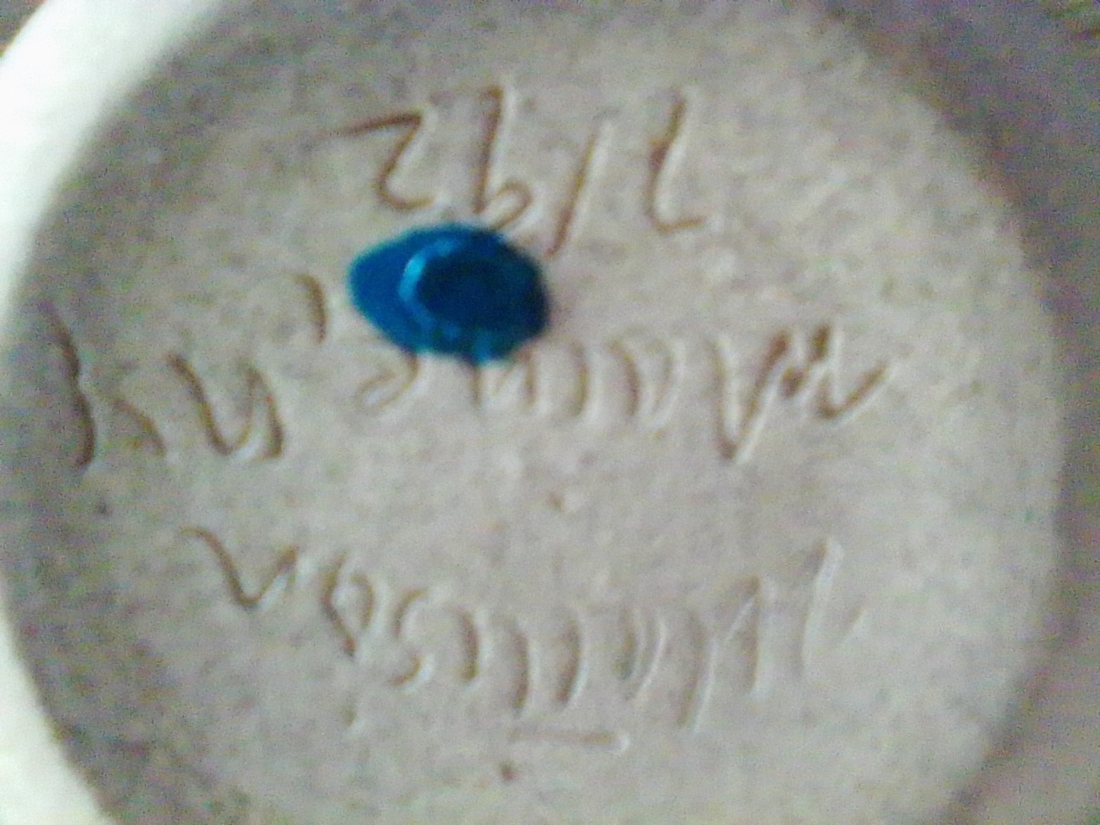 Mattison Maine NY Pottery Wheat Design 3 1/2 inches by 3 1/2 inches Maine N.Y.