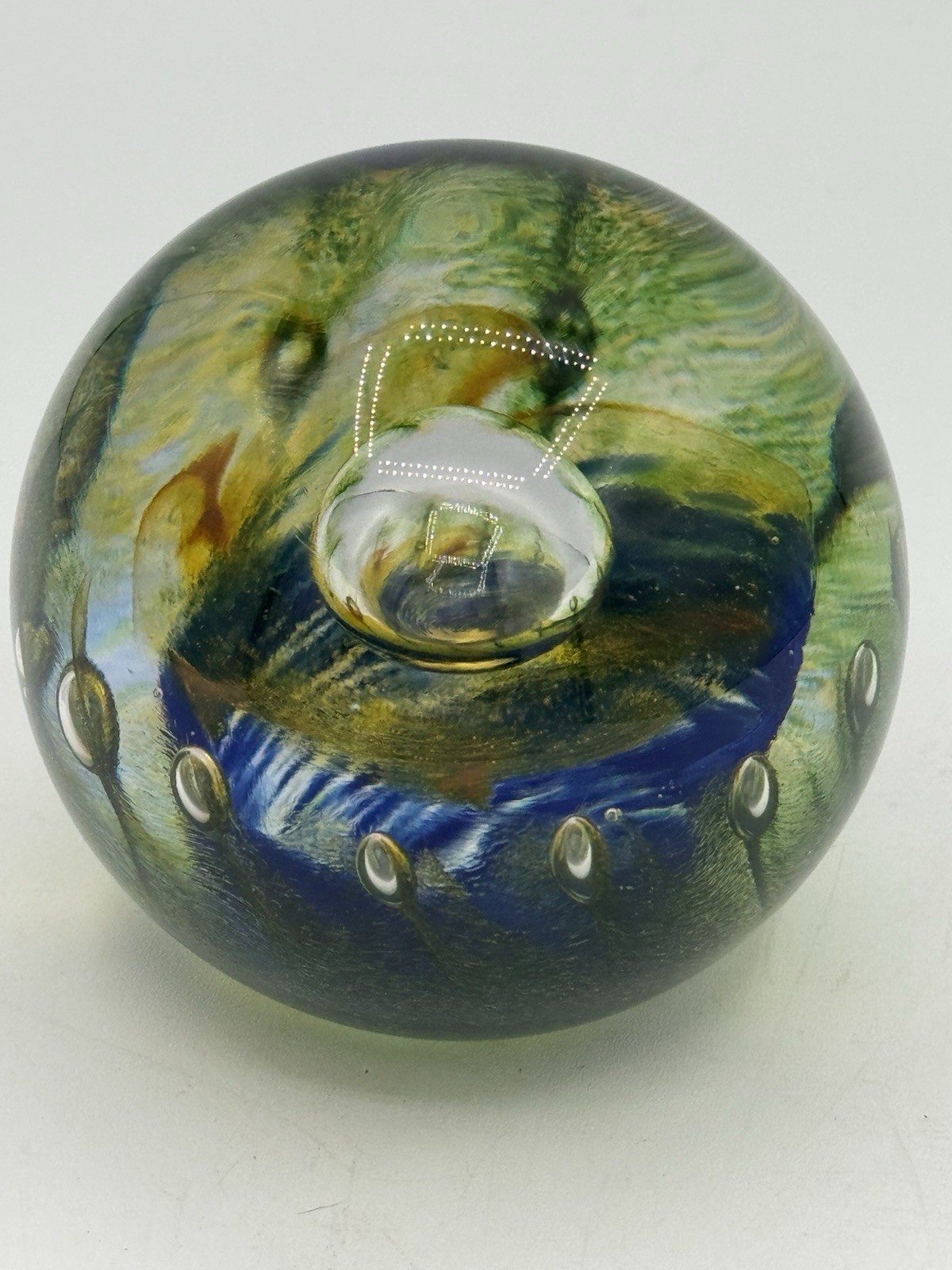 Fred Wilkerson Art Glass Paperweight ~ Signed & Dated 2001